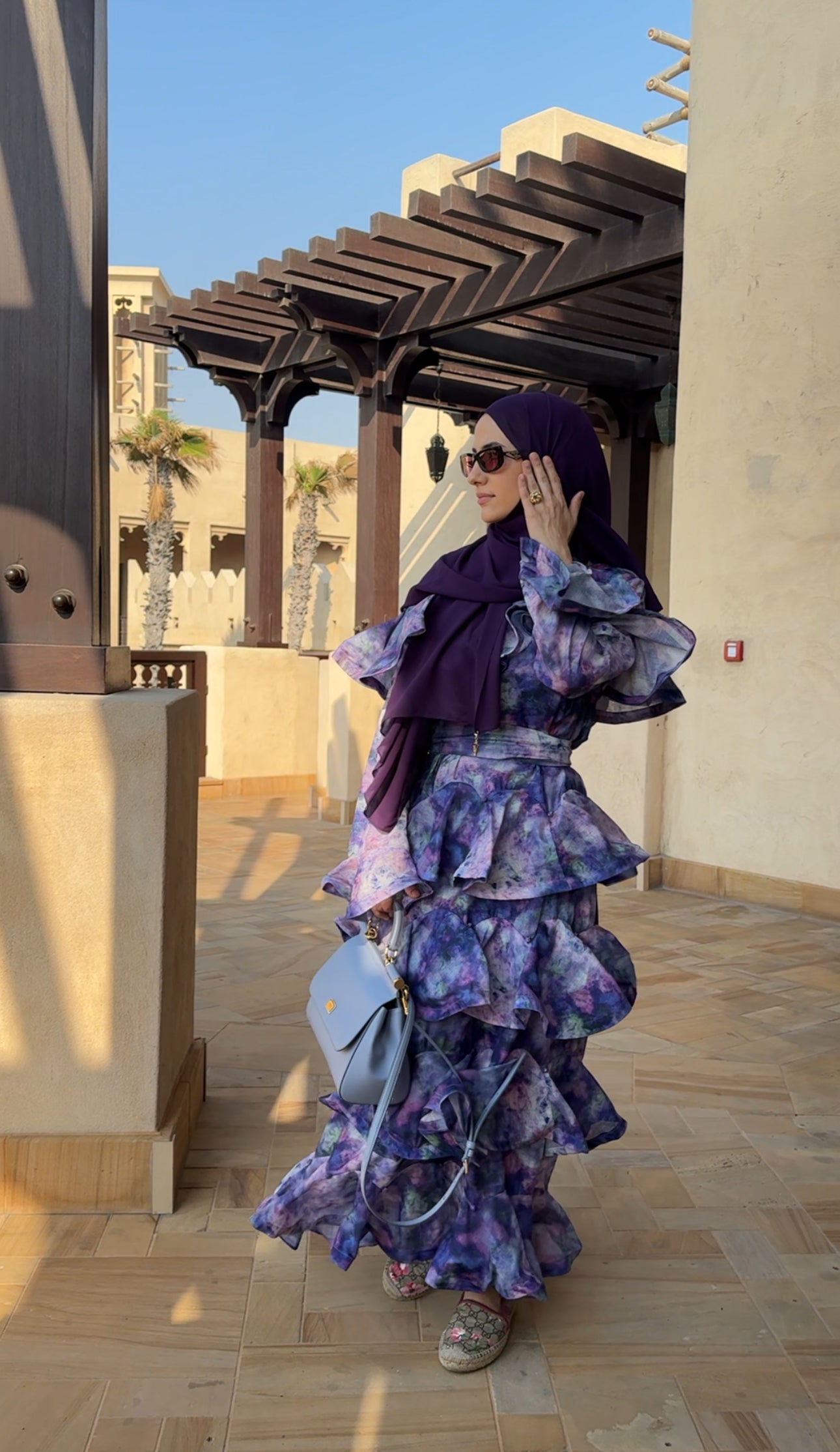 Purple layered dress