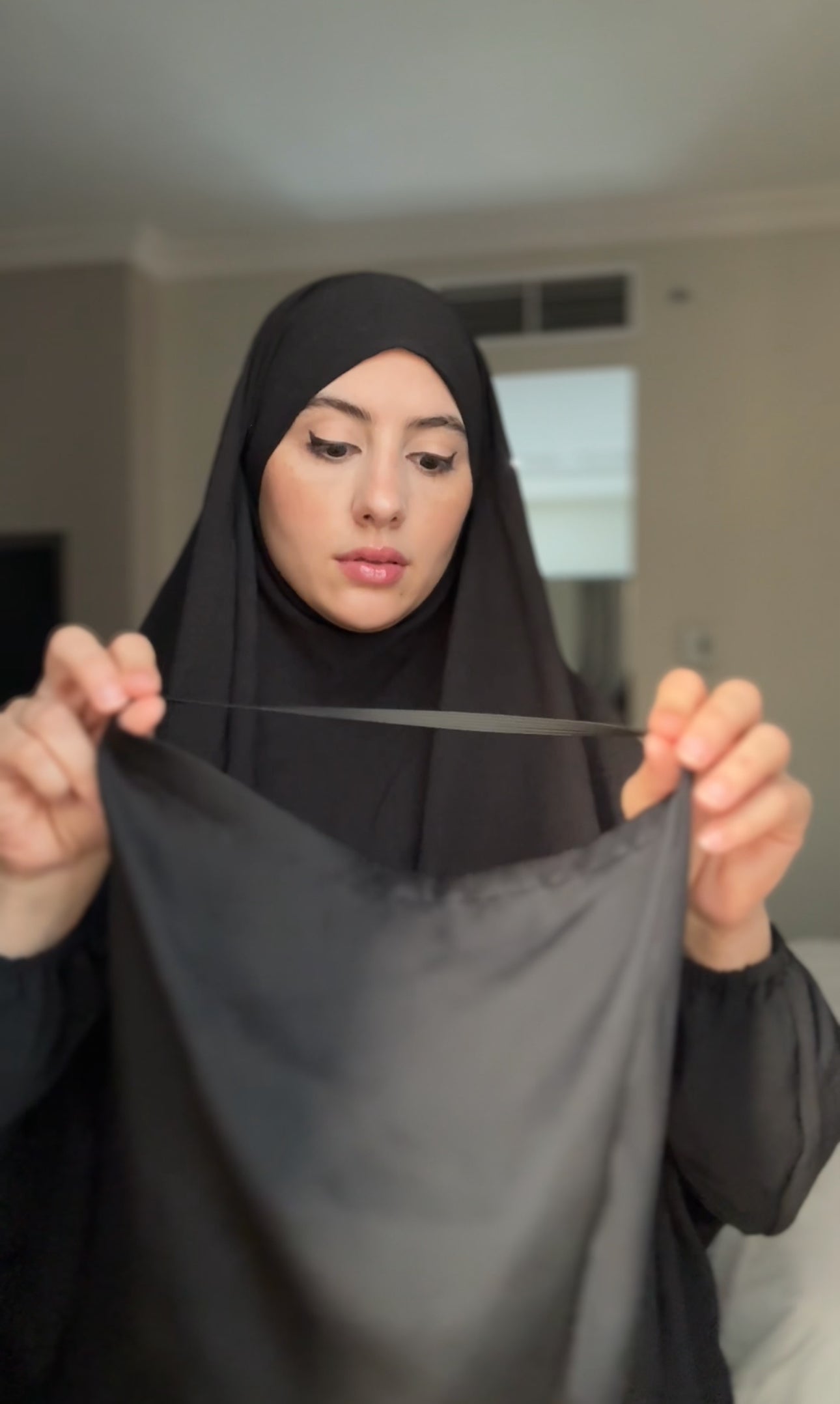 Two piece black Khimar