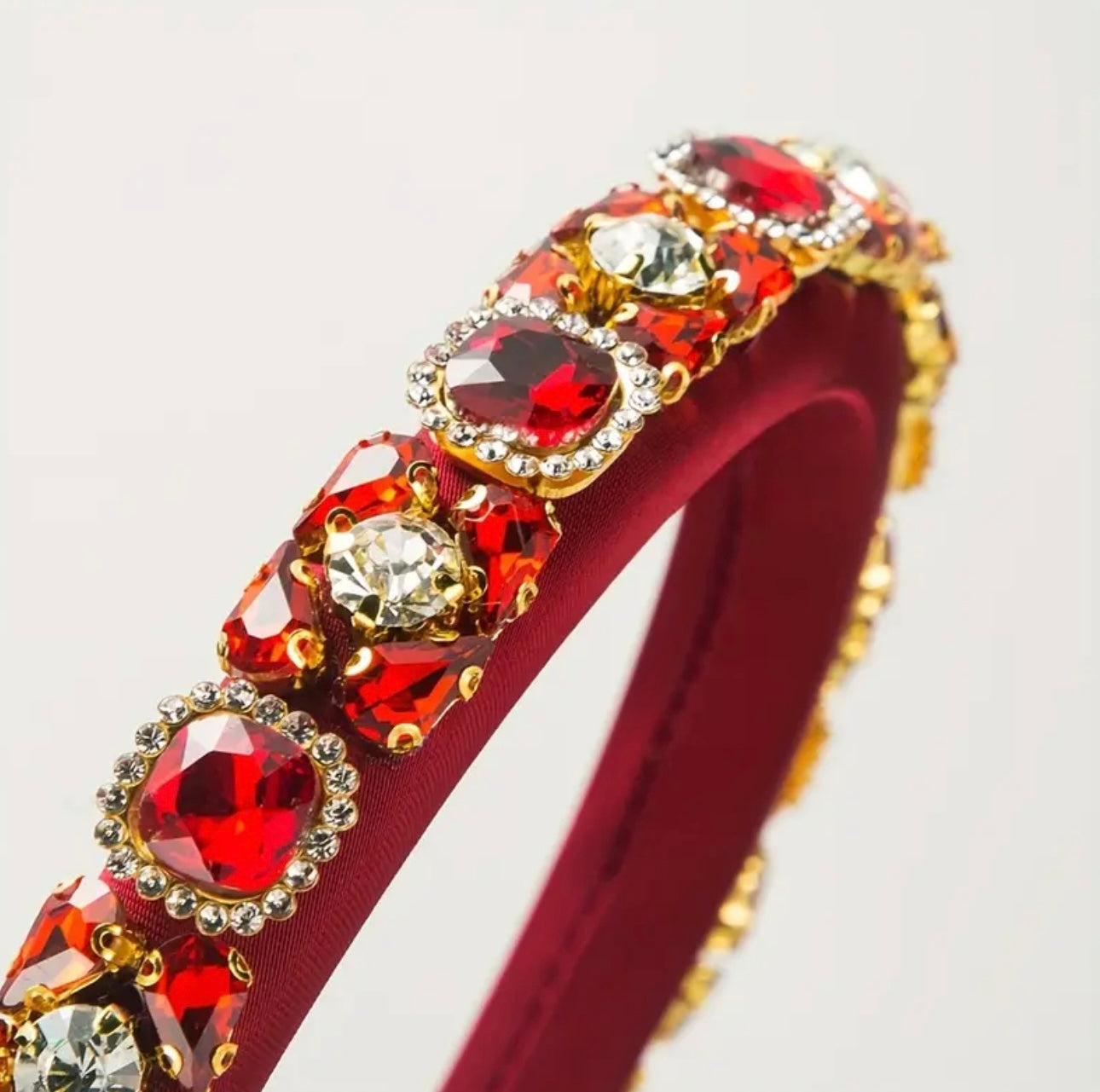 Red ♥️ Beadwork Alice Band