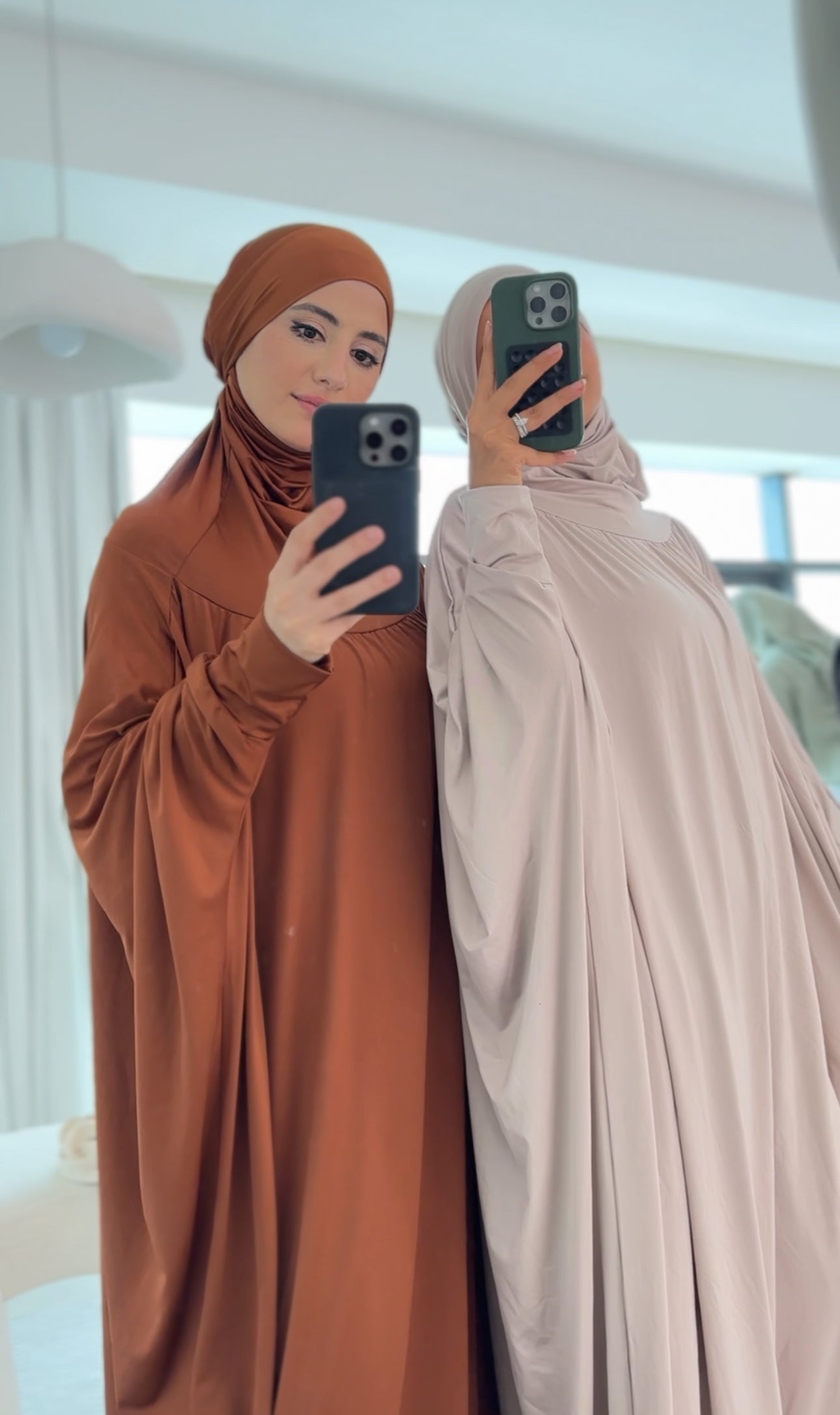 Beige burqa stretch fabric