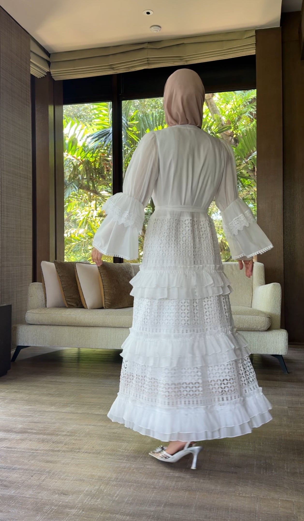 White lace dress