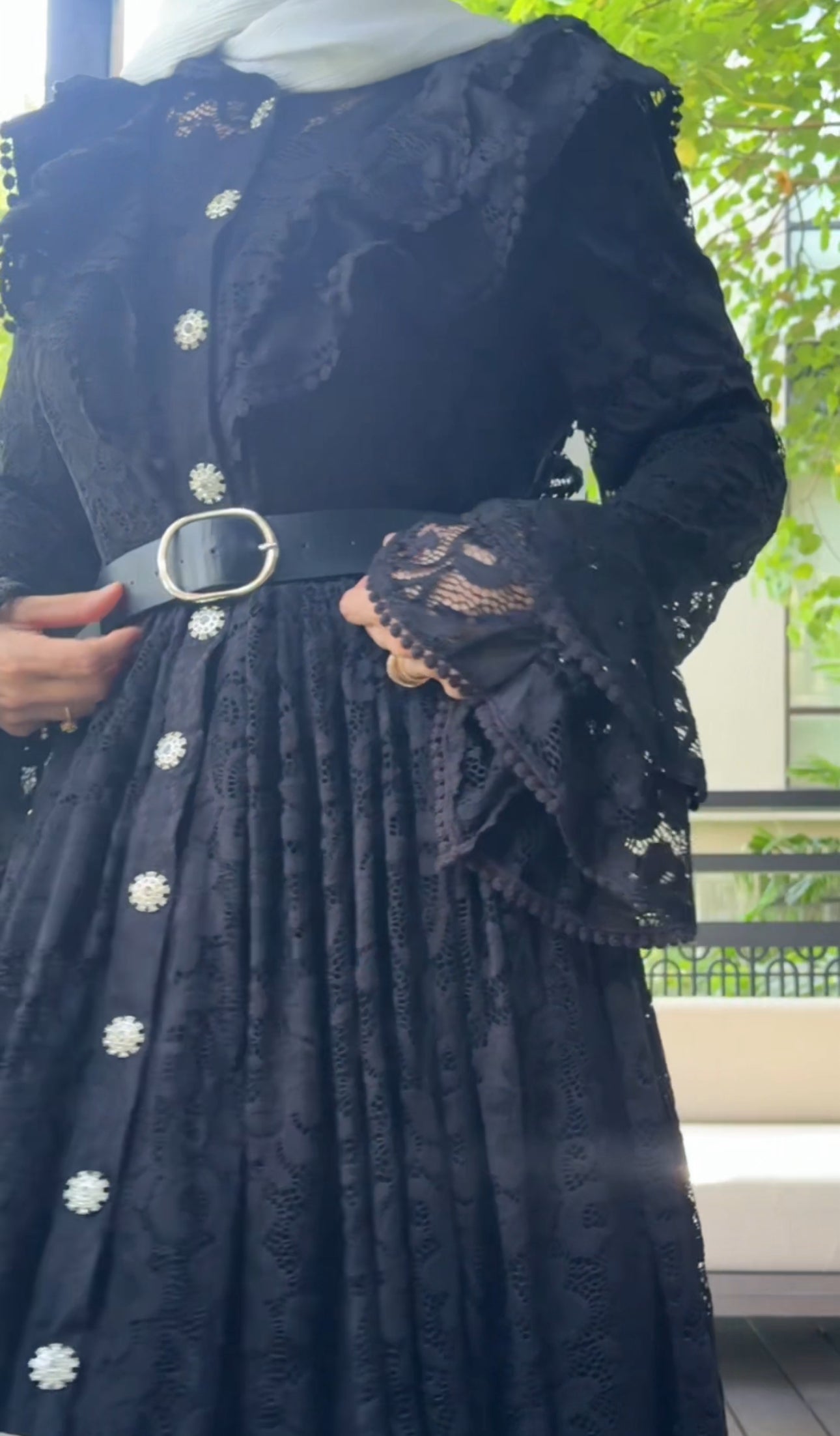 Black lace dress