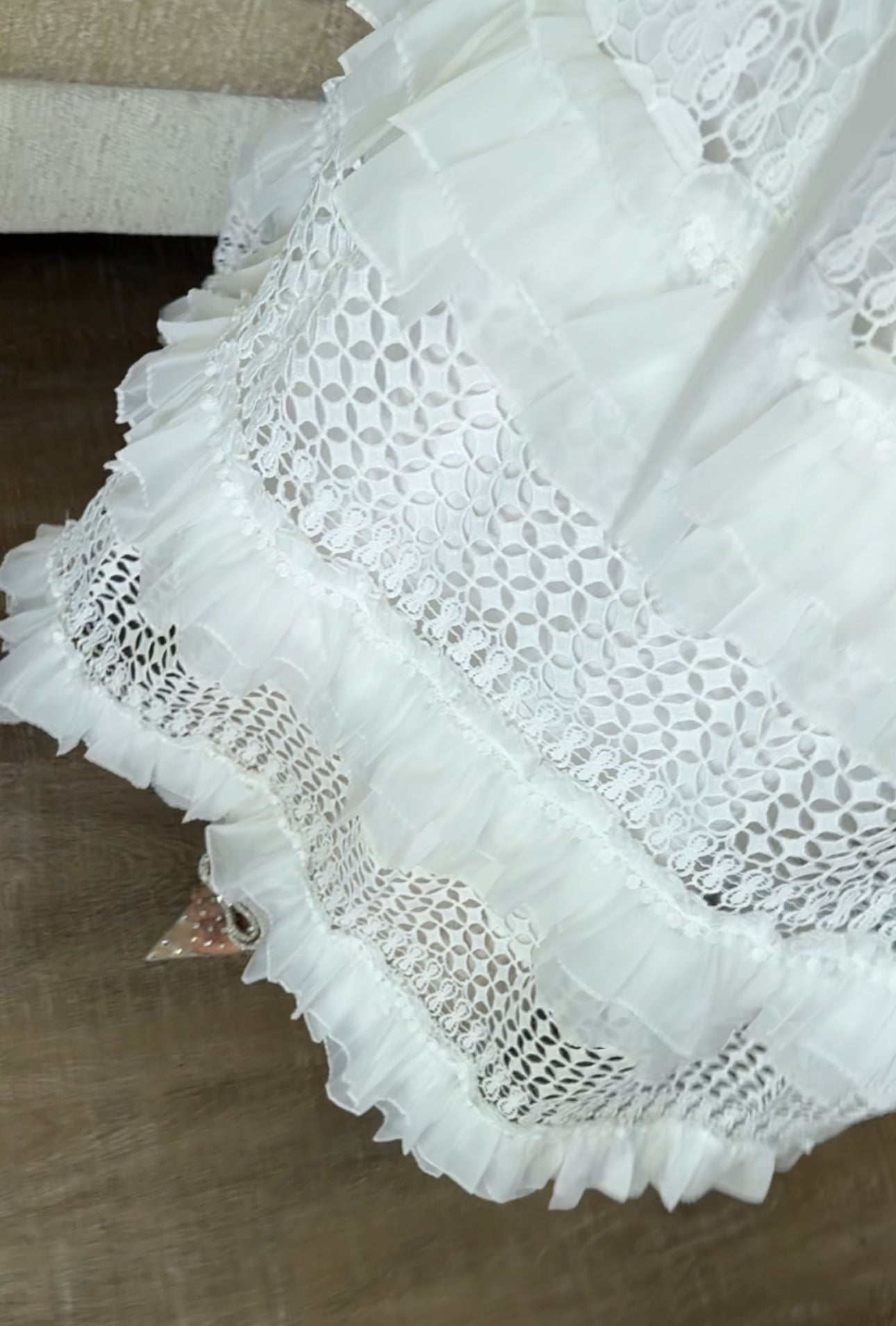 White lace dress