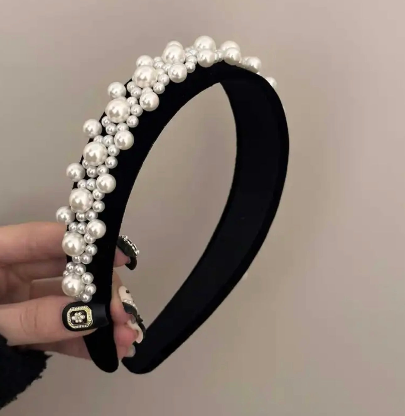 Black Band with Diamonds Alice Band