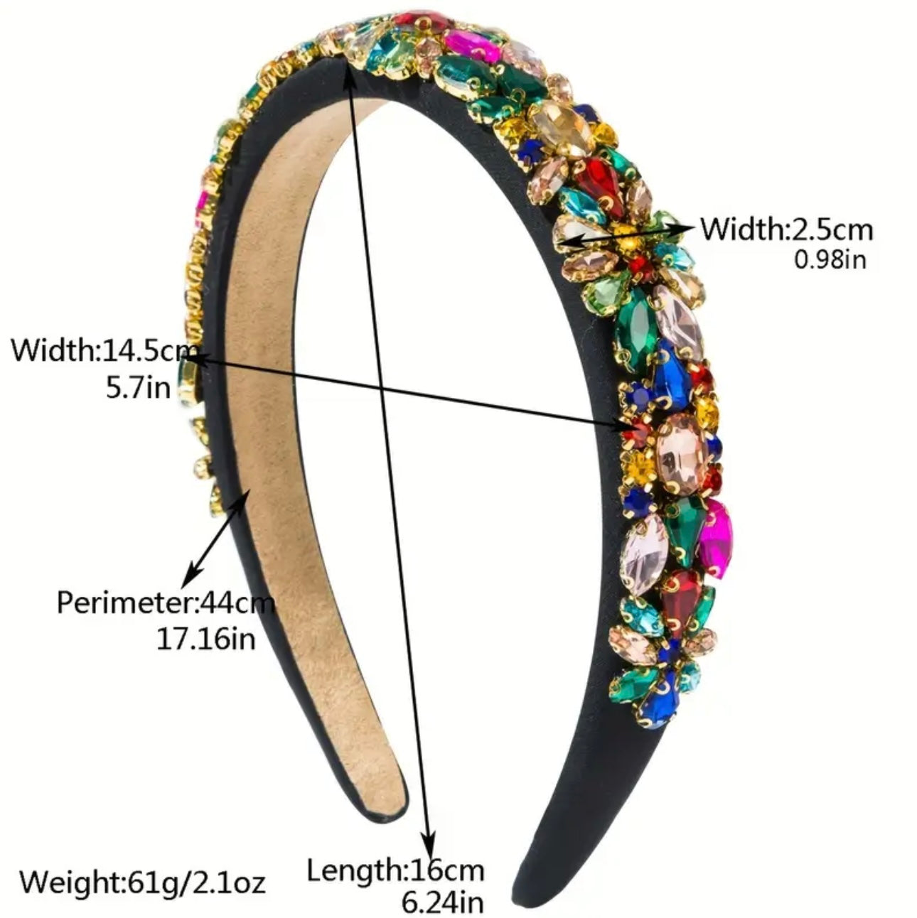 Emerald Green Colourful Beadwork Alice Band