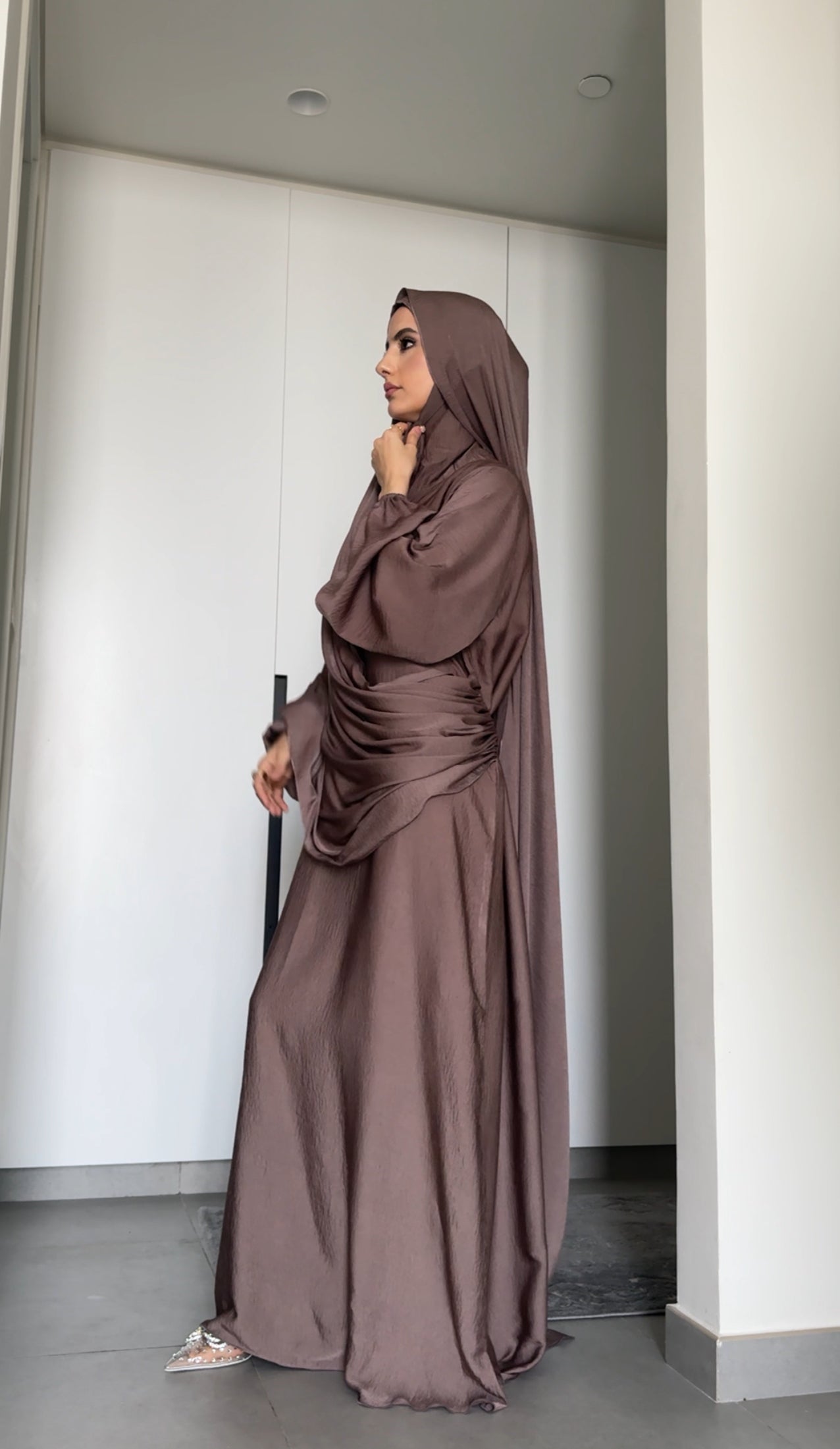 Warm Taupe Long Scarf Abayah