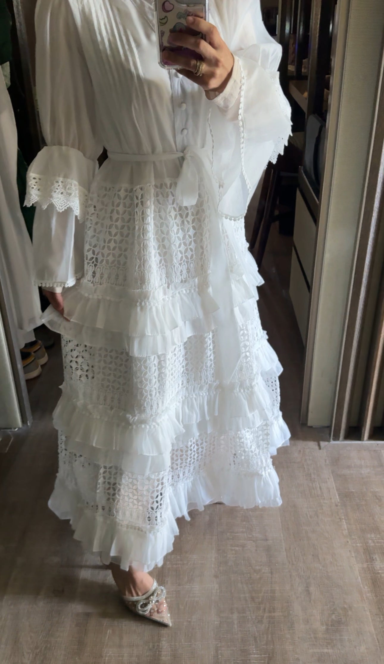 White lace dress