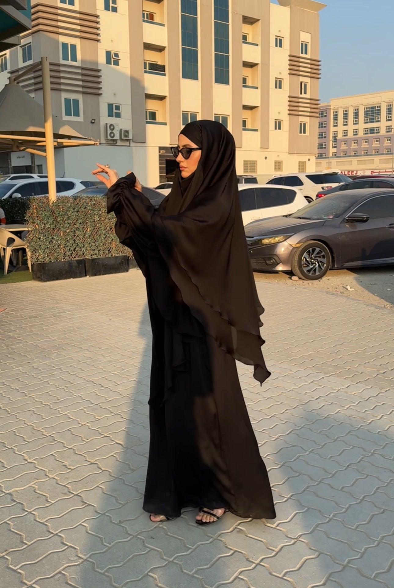 Two Piece Jilbab, with layered scarf and long sleeve inner