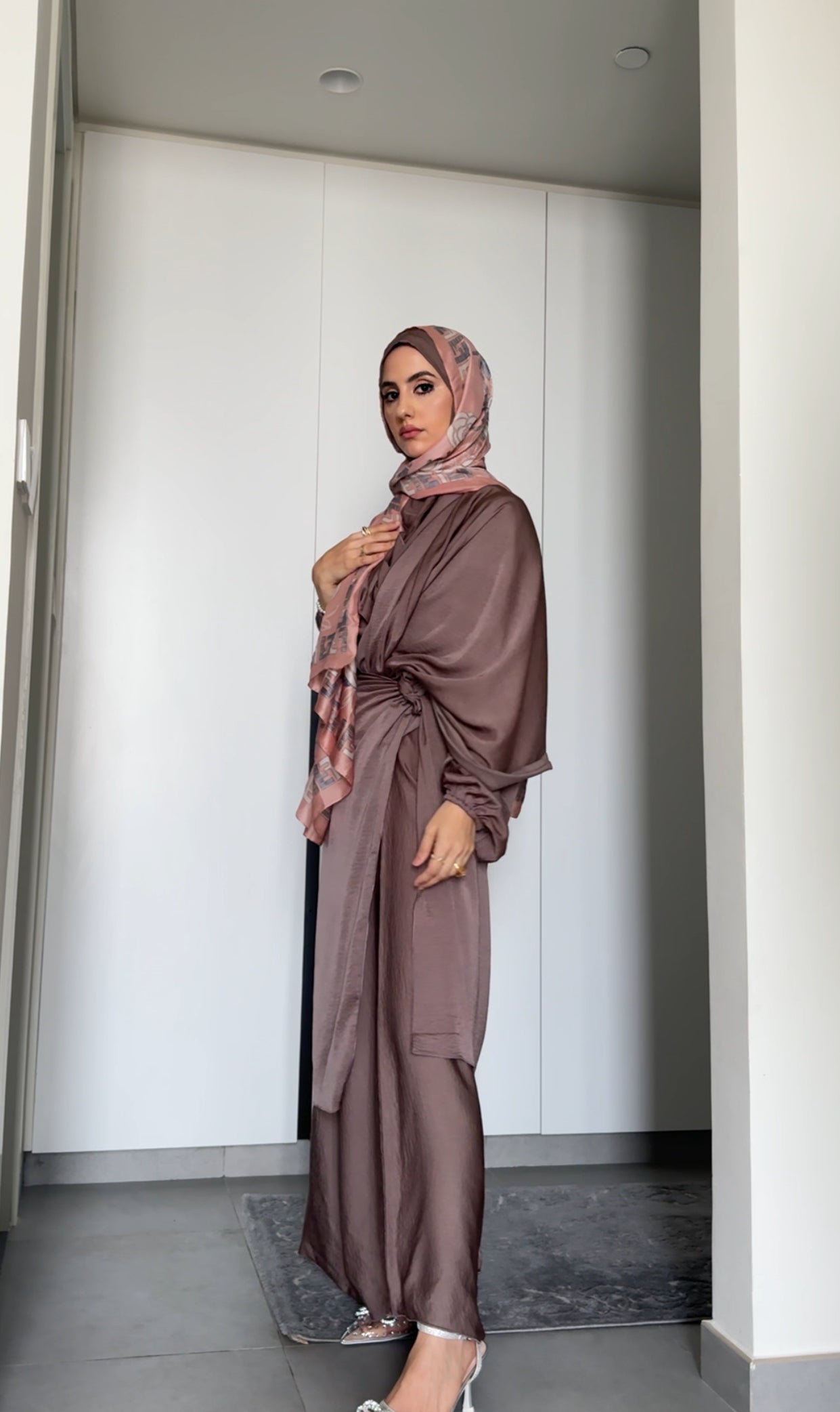 Warm Taupe Long Scarf Abayah