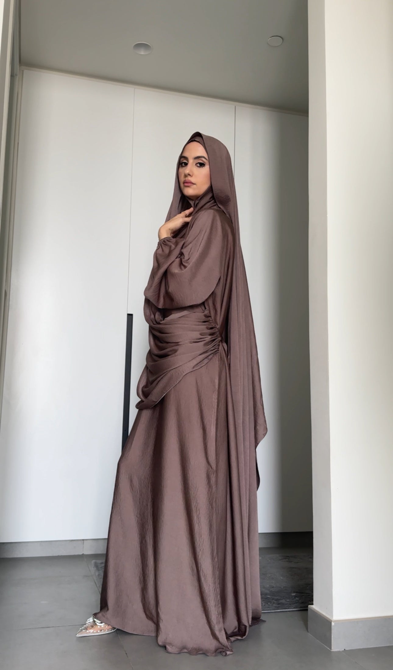 Warm Taupe Long Scarf Abayah