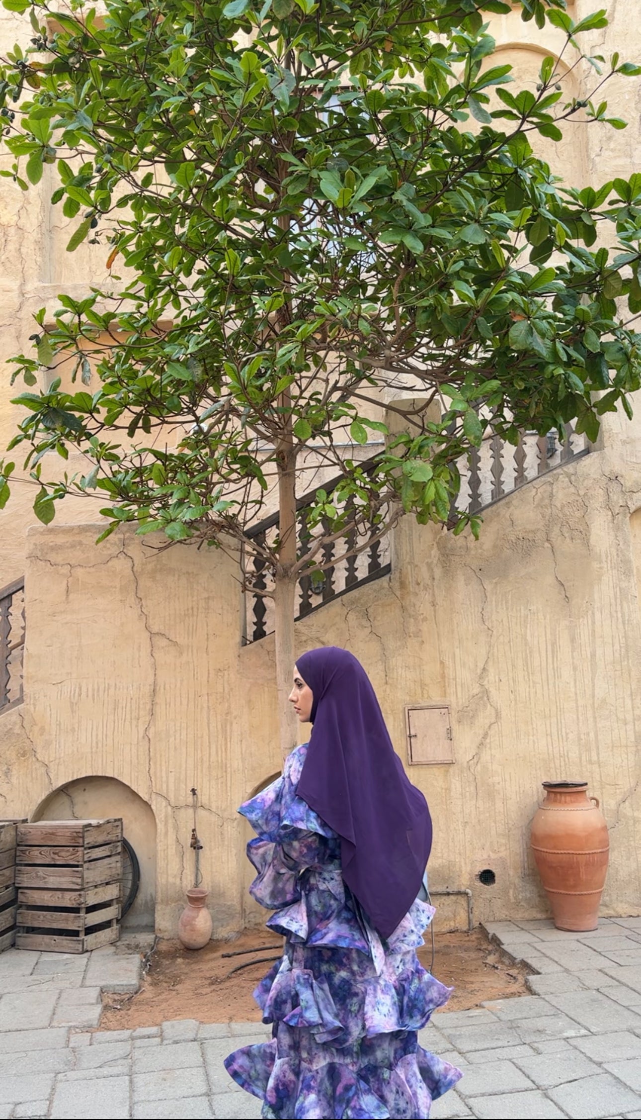 Purple layered dress
