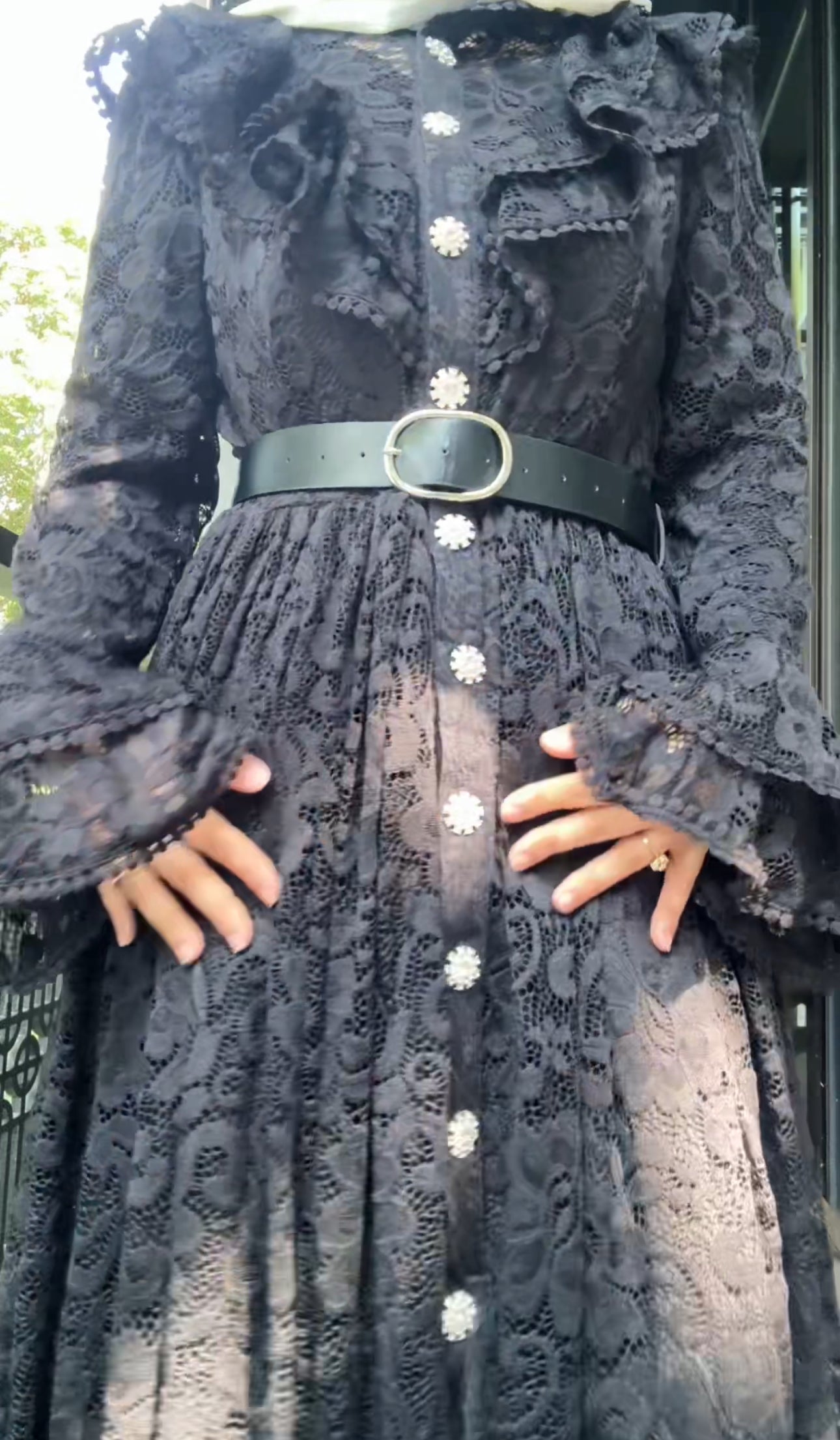 Black lace dress
