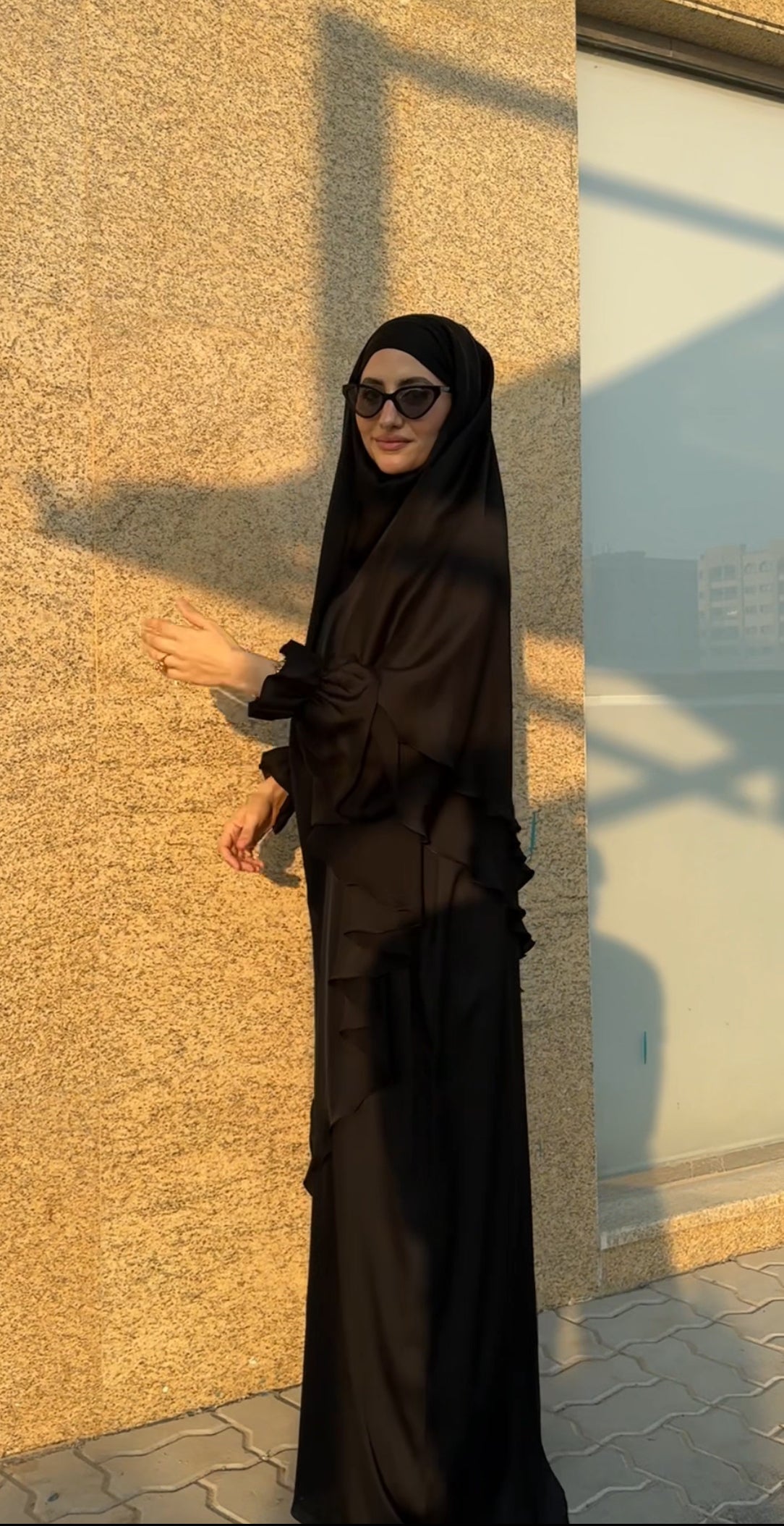Two Piece Jilbab, with layered scarf and long sleeve inner