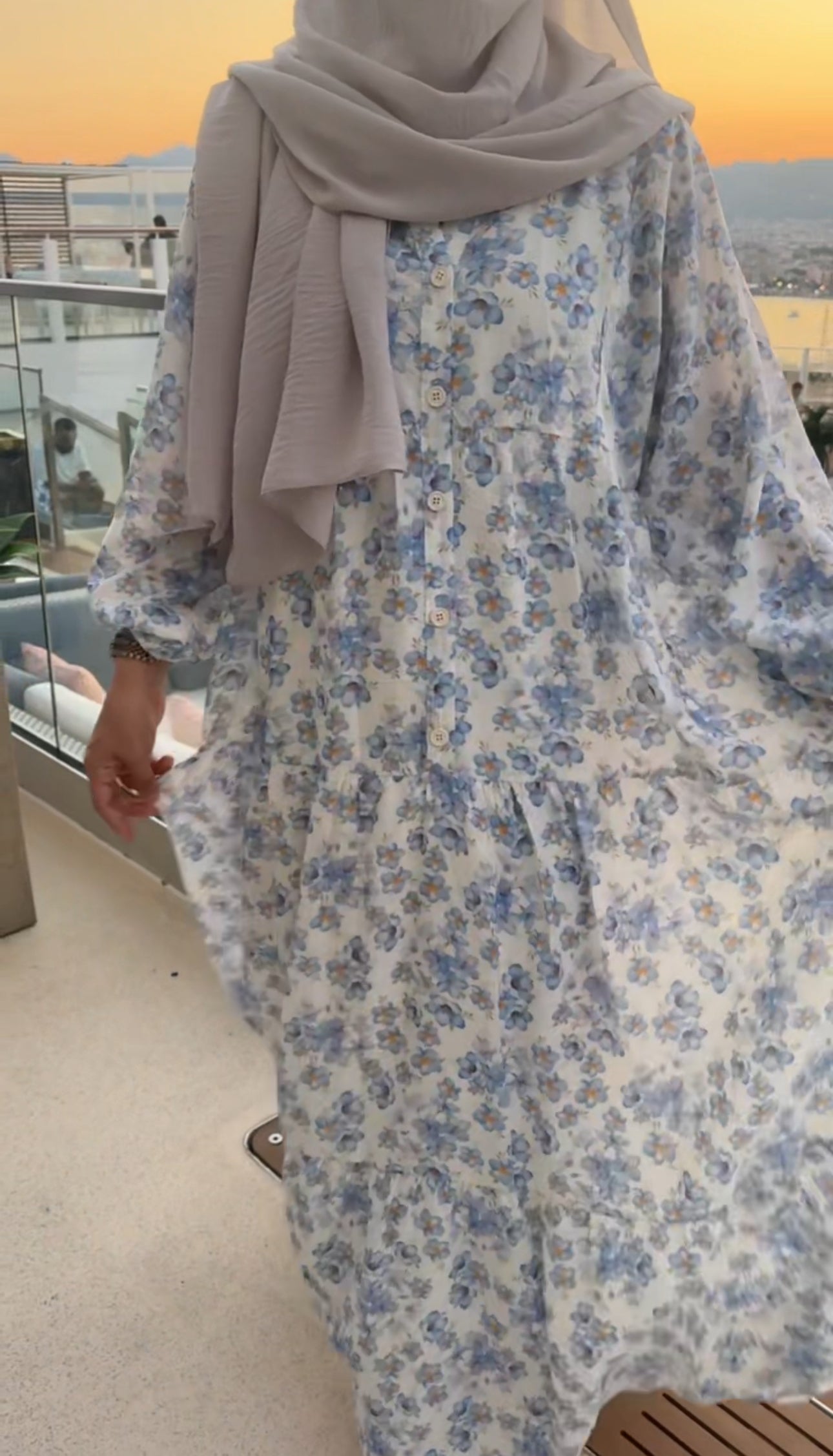 Blue Floral Dress