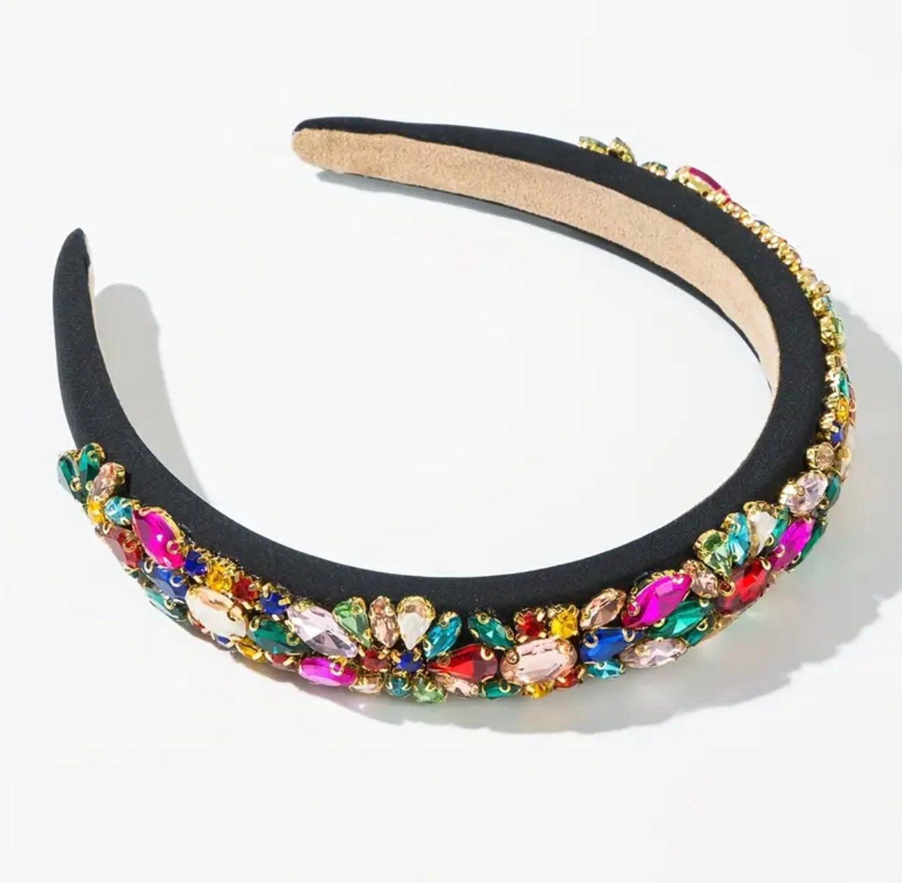 Emerald Green Colourful Beadwork Alice Band