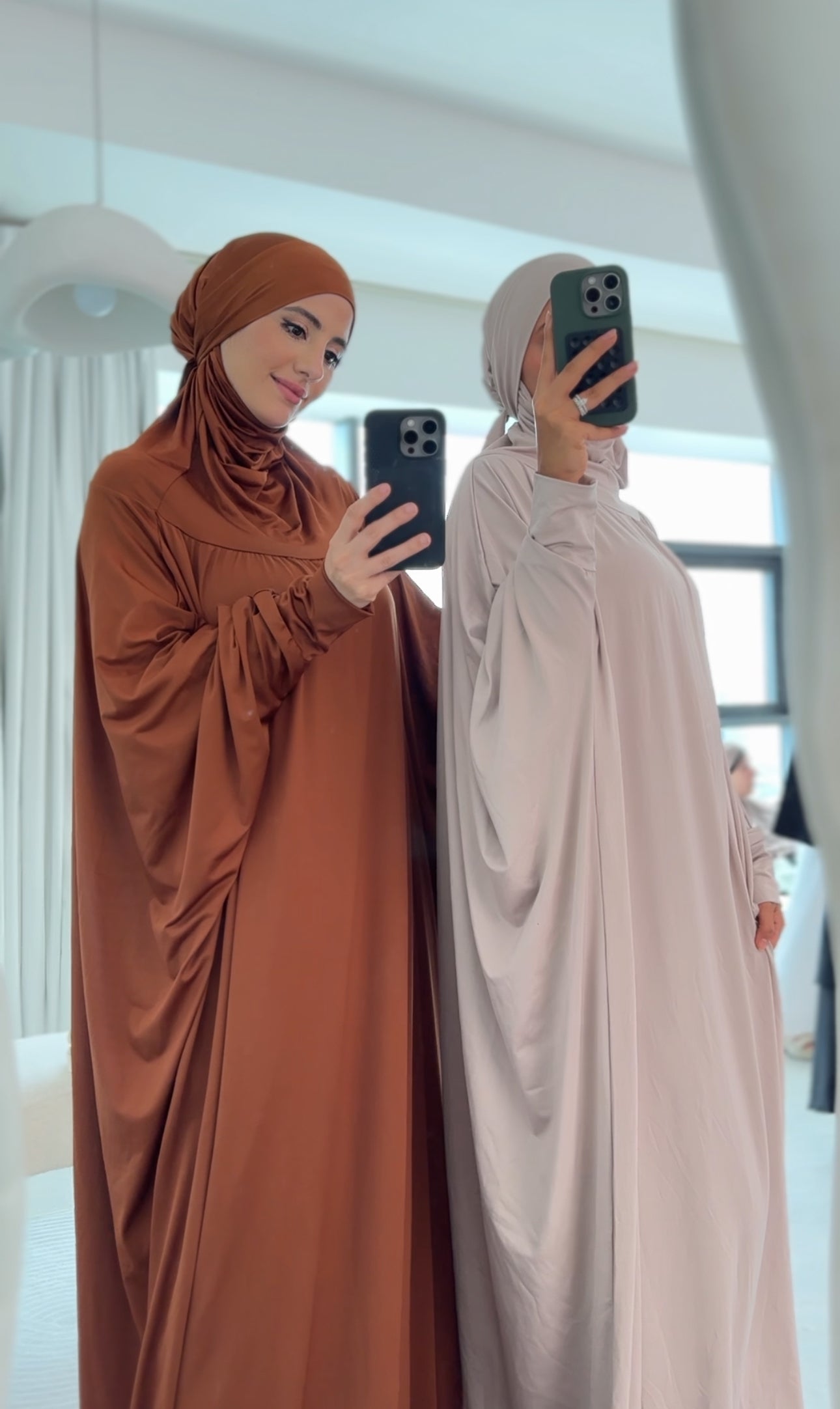 Beige burqa stretch fabric