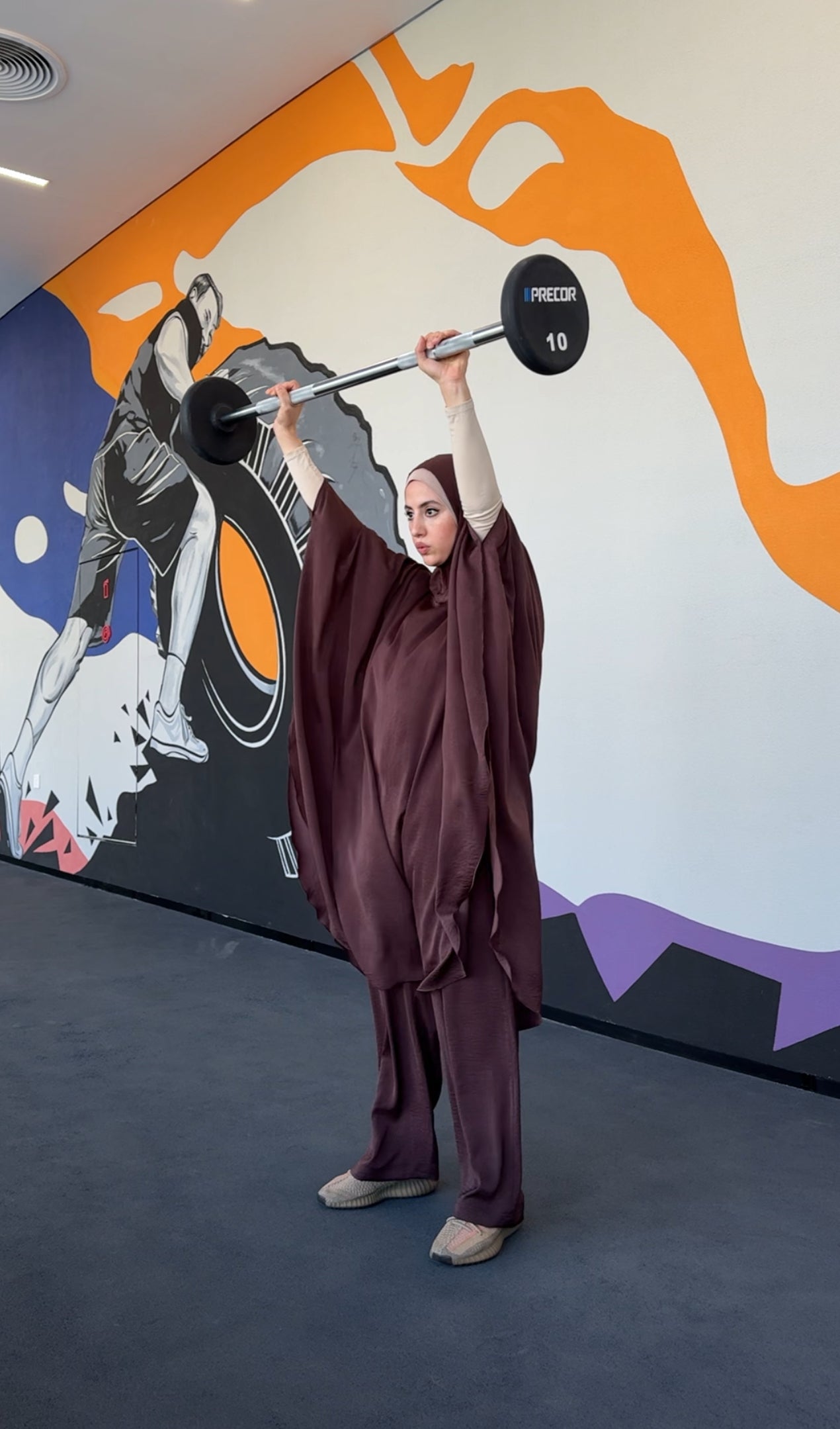 Brown Hooded Gym Set