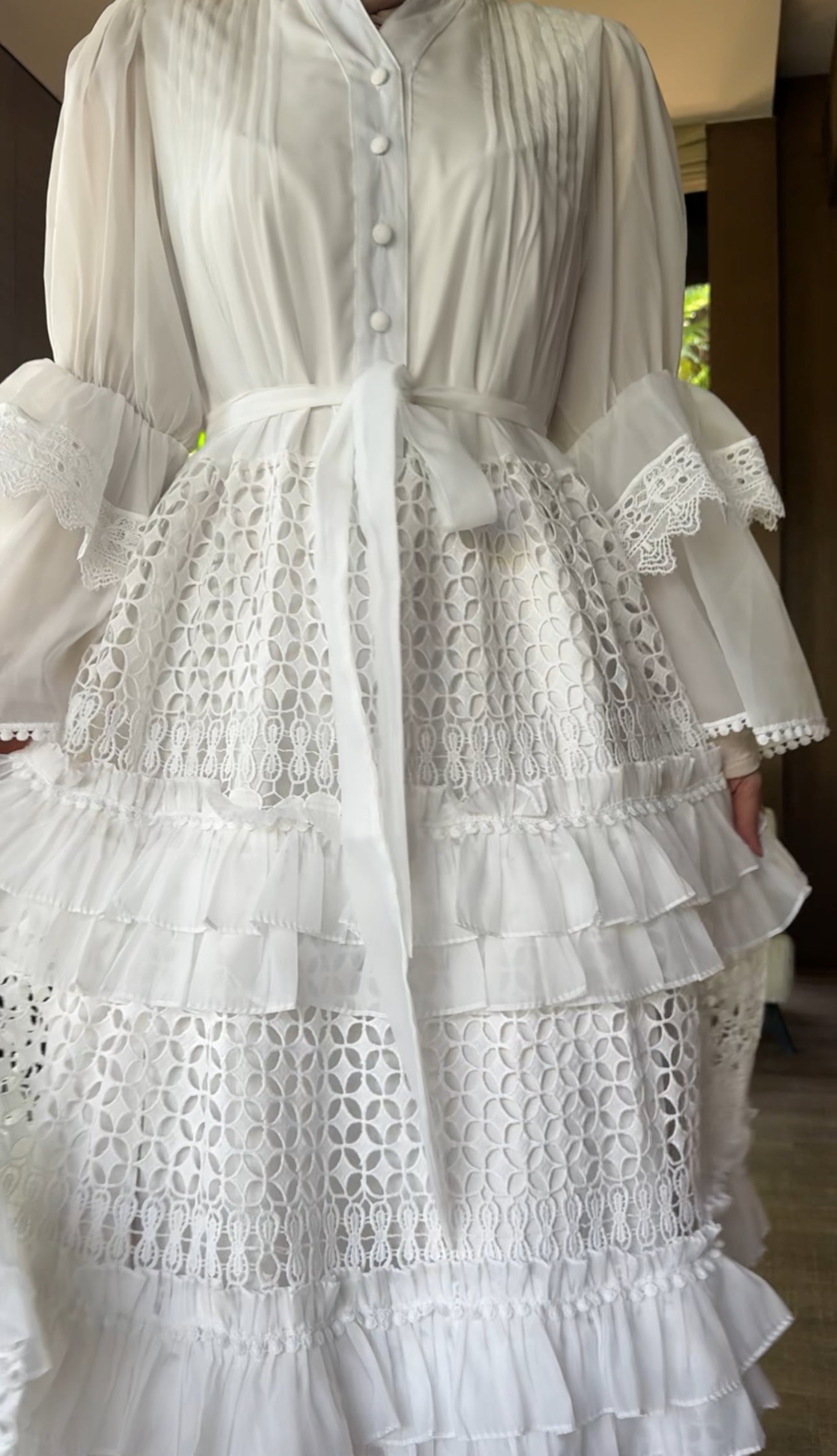 White lace dress