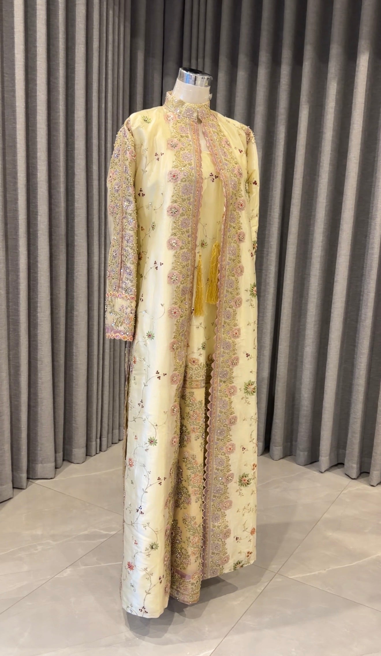 Floral beaded dress with inner