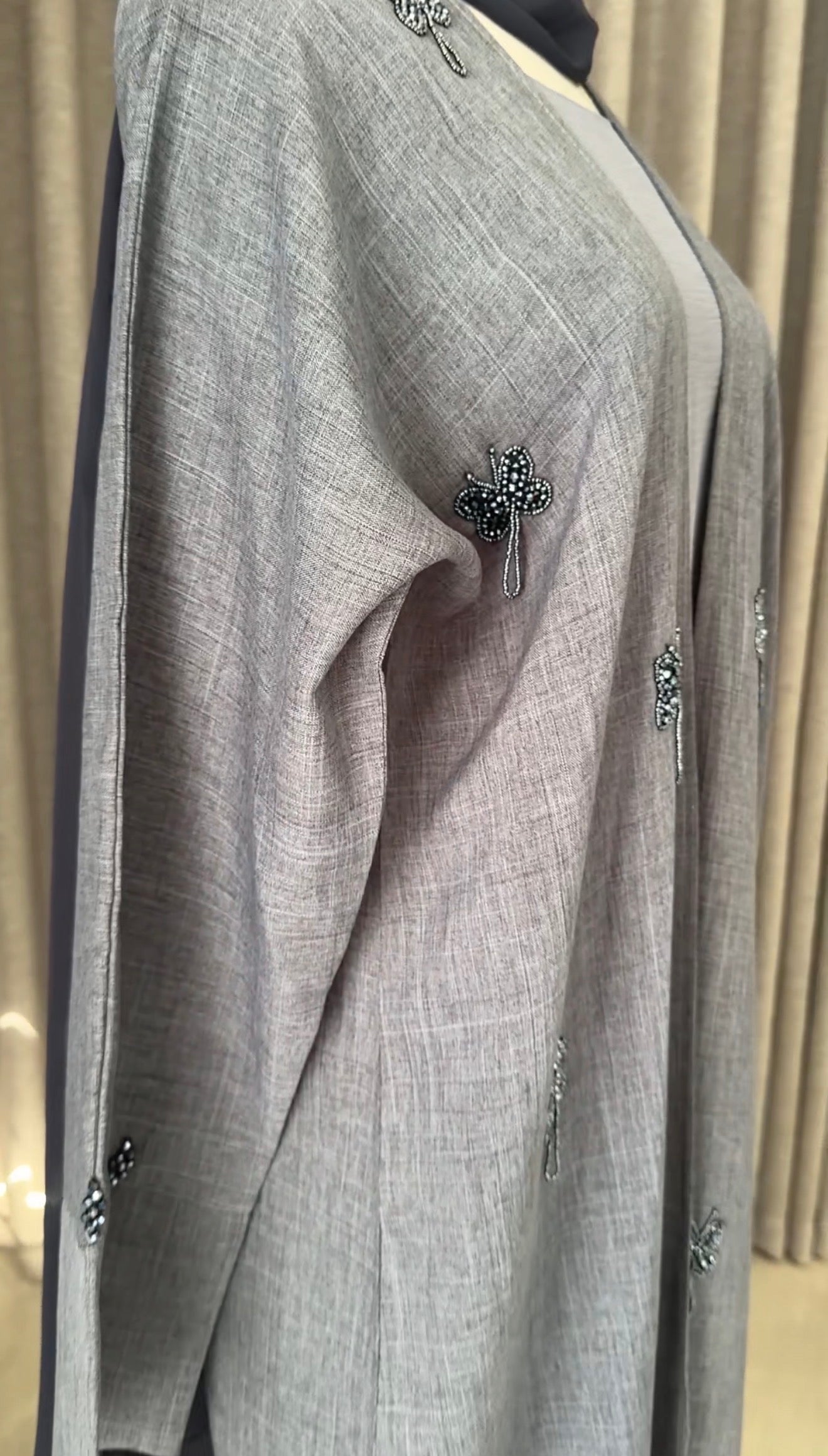 Navy Butterfly Abayah