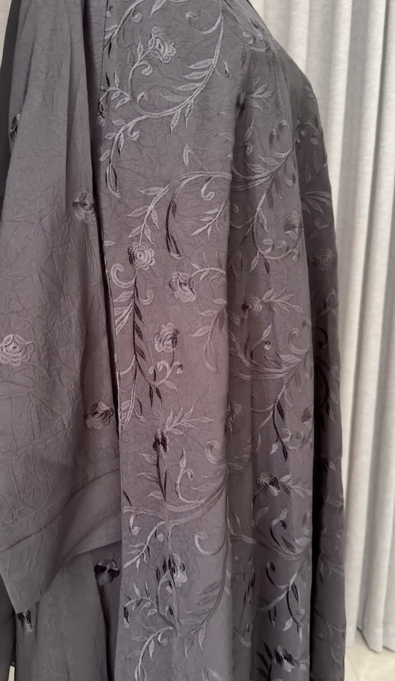 Black embroidery abayah