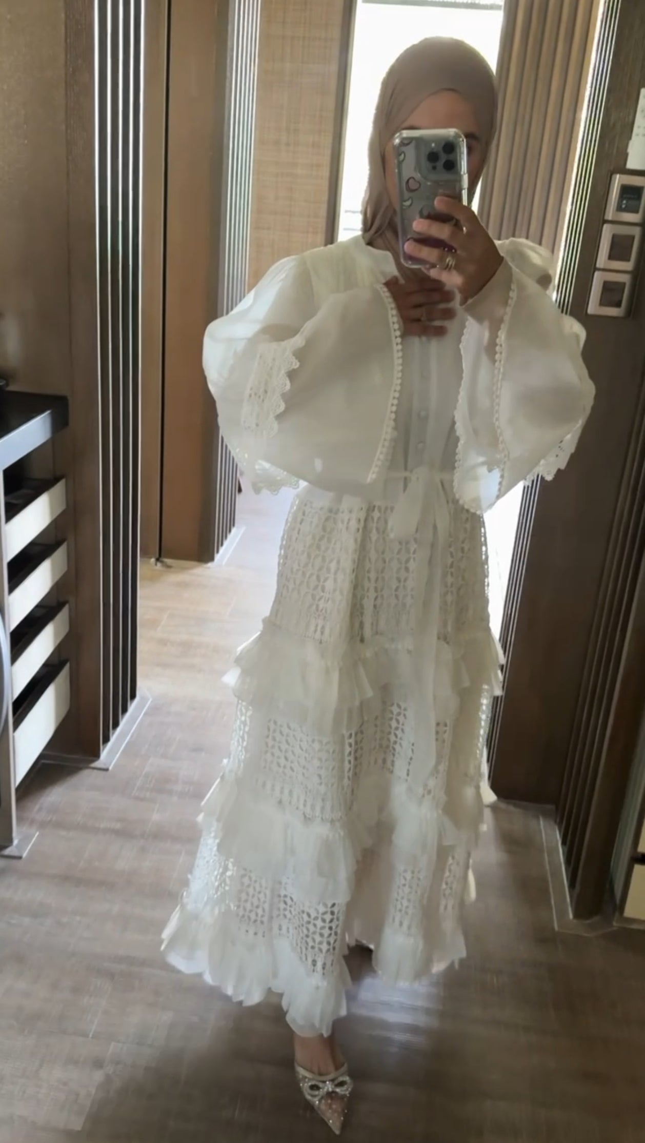 White lace dress