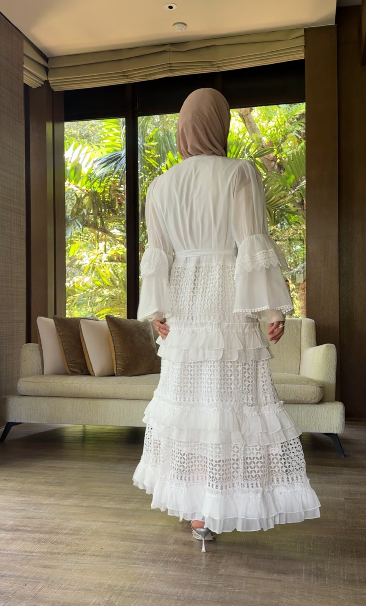 White lace dress