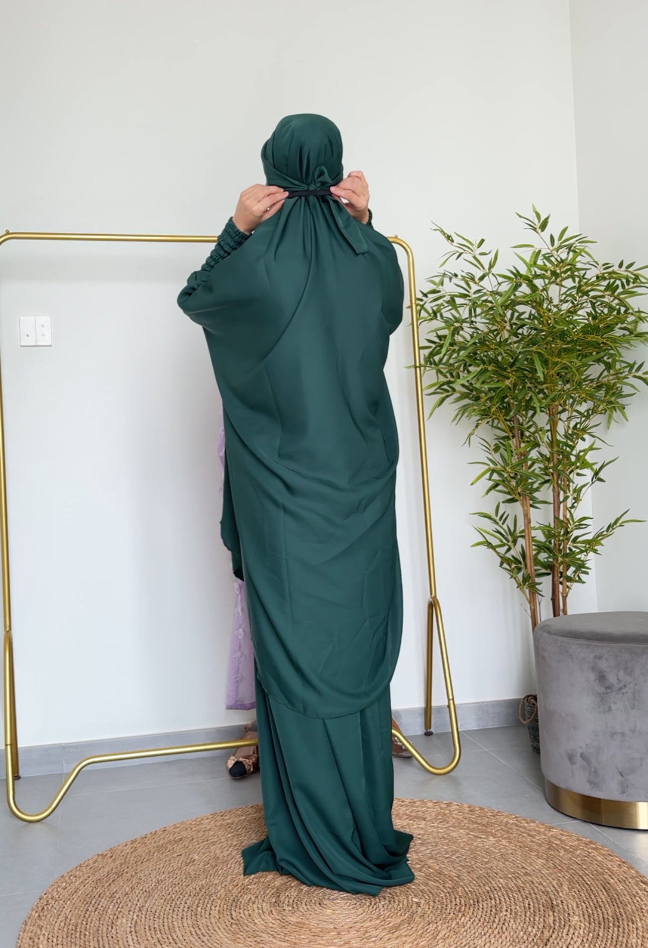 3 piece Emerald Green Jilbab/Khimar with Nikab