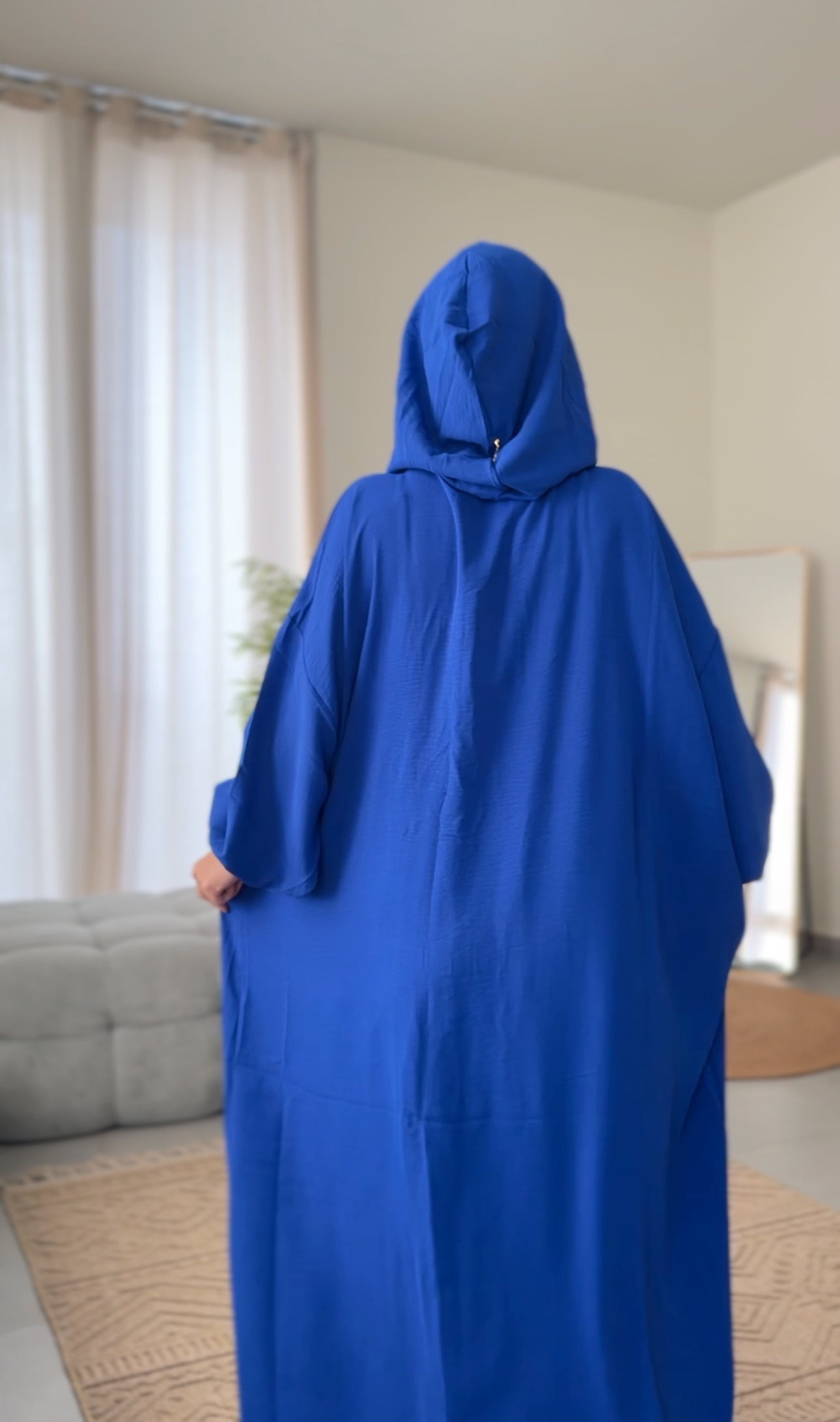 Royal Blue burqa with no dots