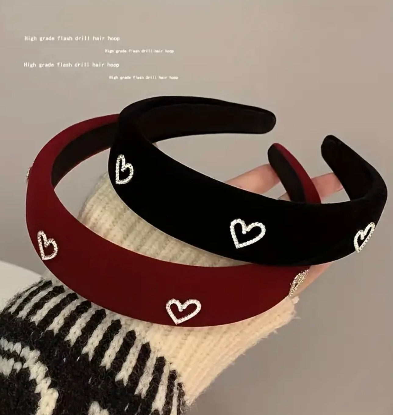 Maroon with heart ♥️ Alice Band