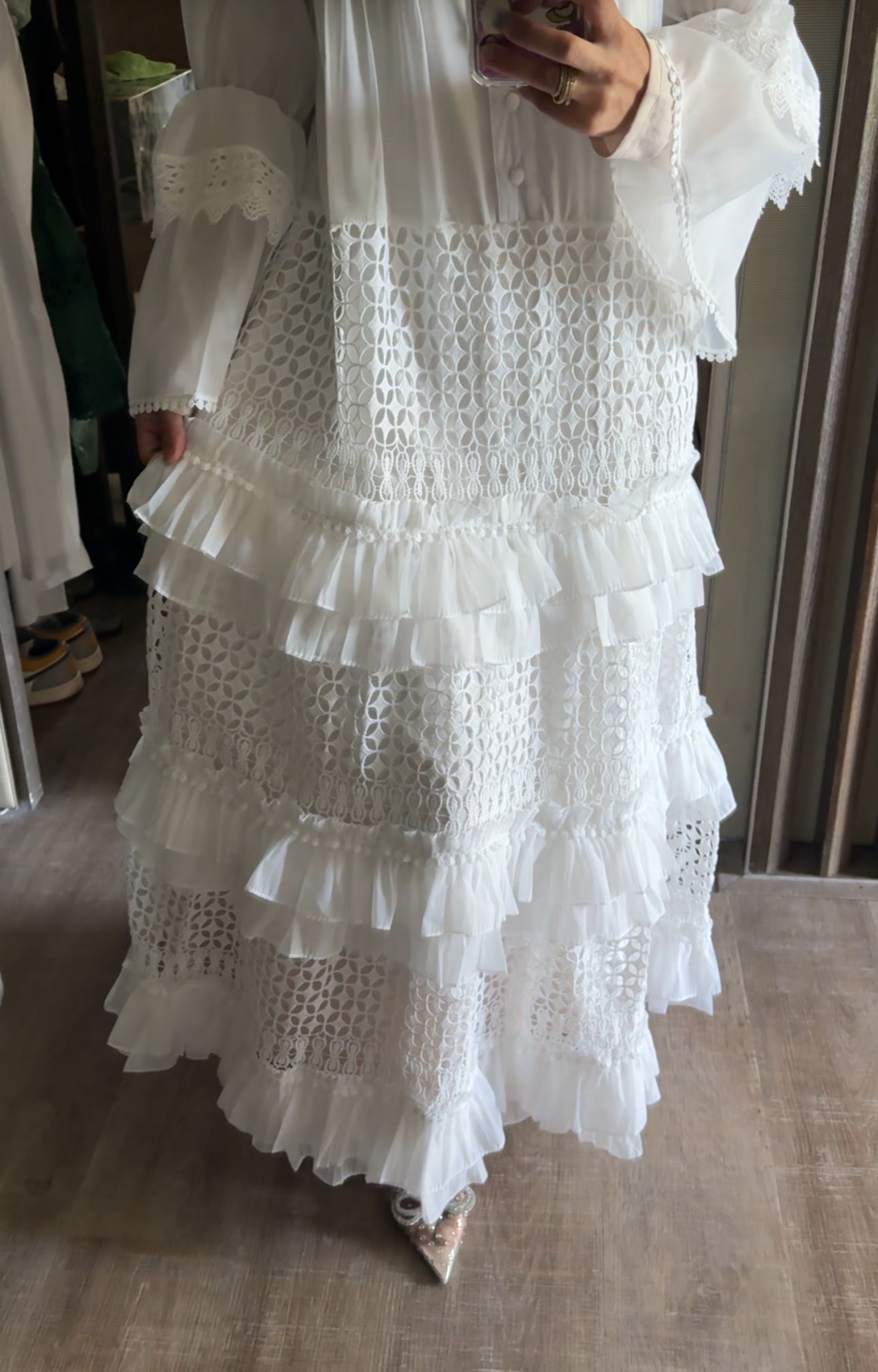 White lace dress