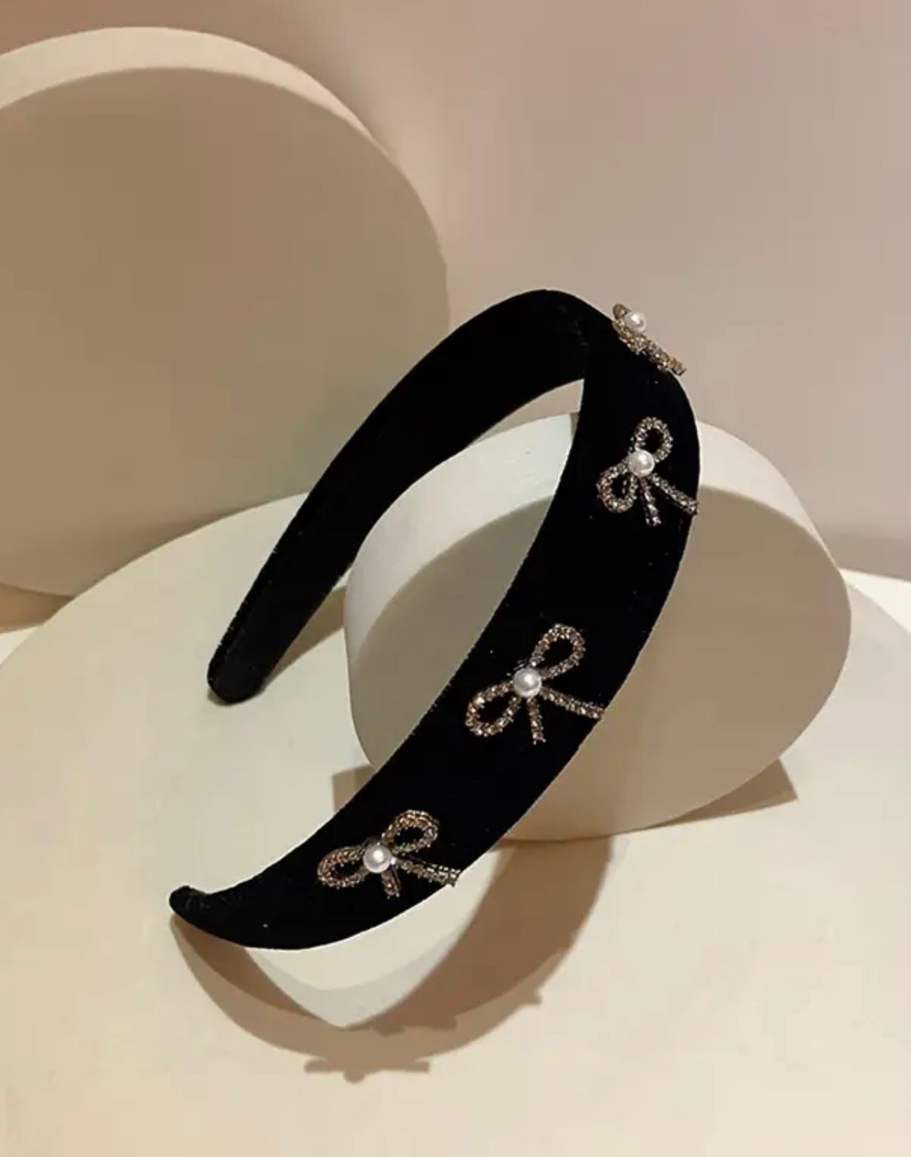 Black with ribbon Alice Band