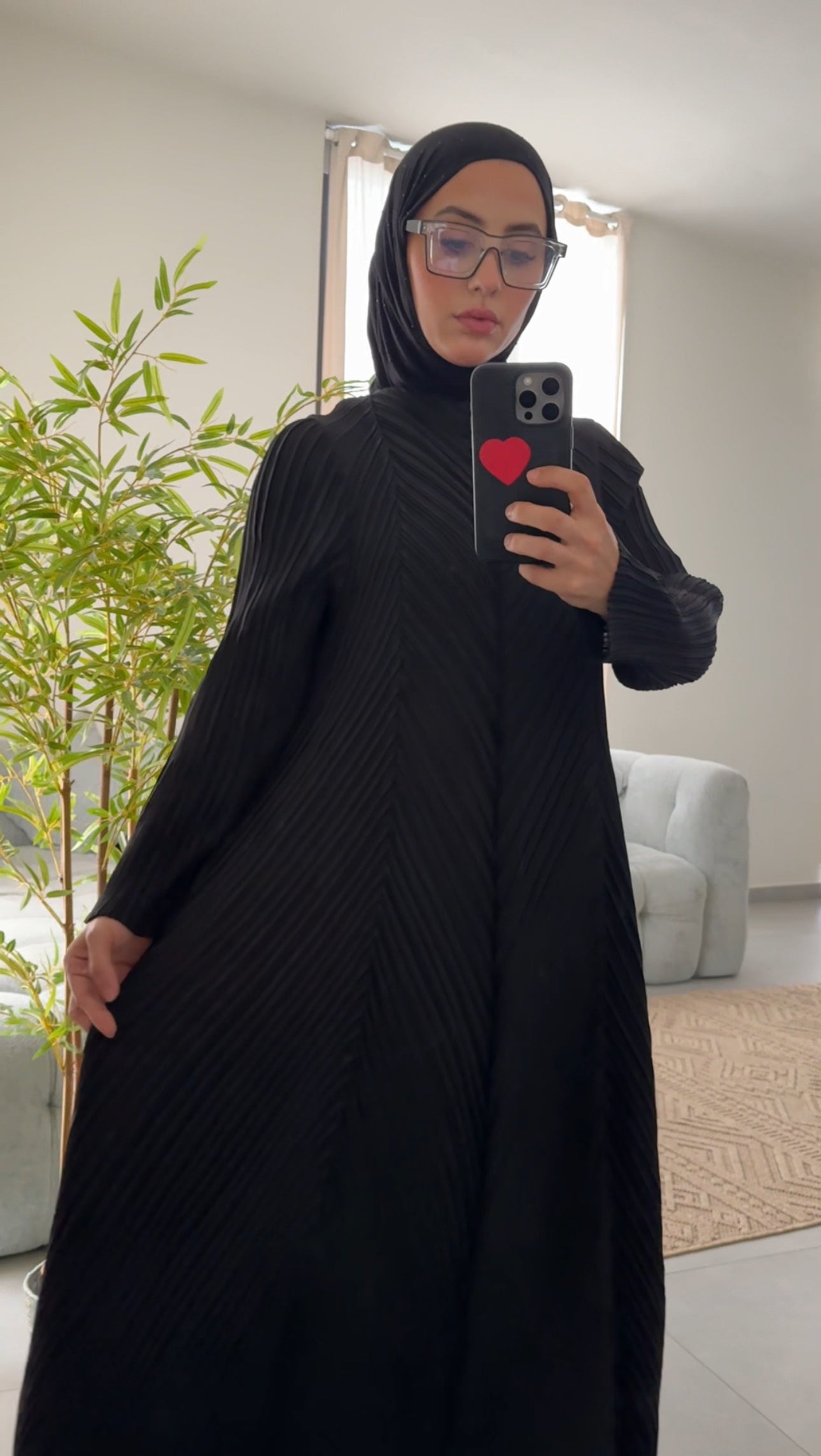 Black Pleated Dress