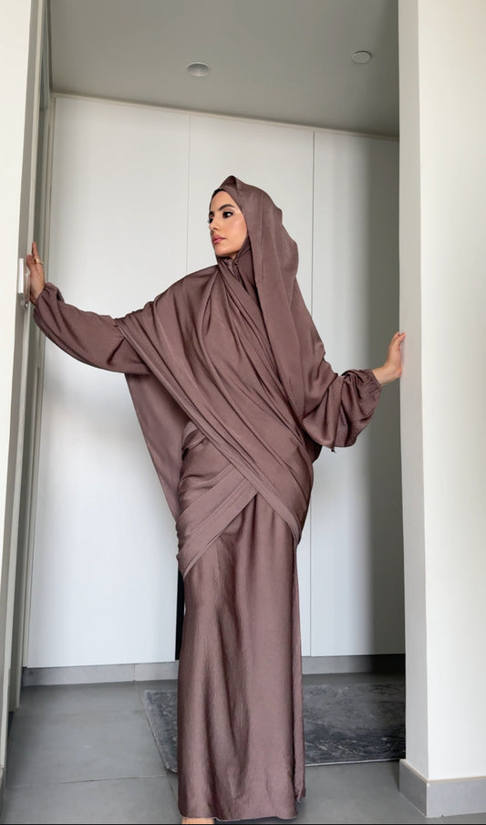 Warm Taupe Long Scarf Abayah