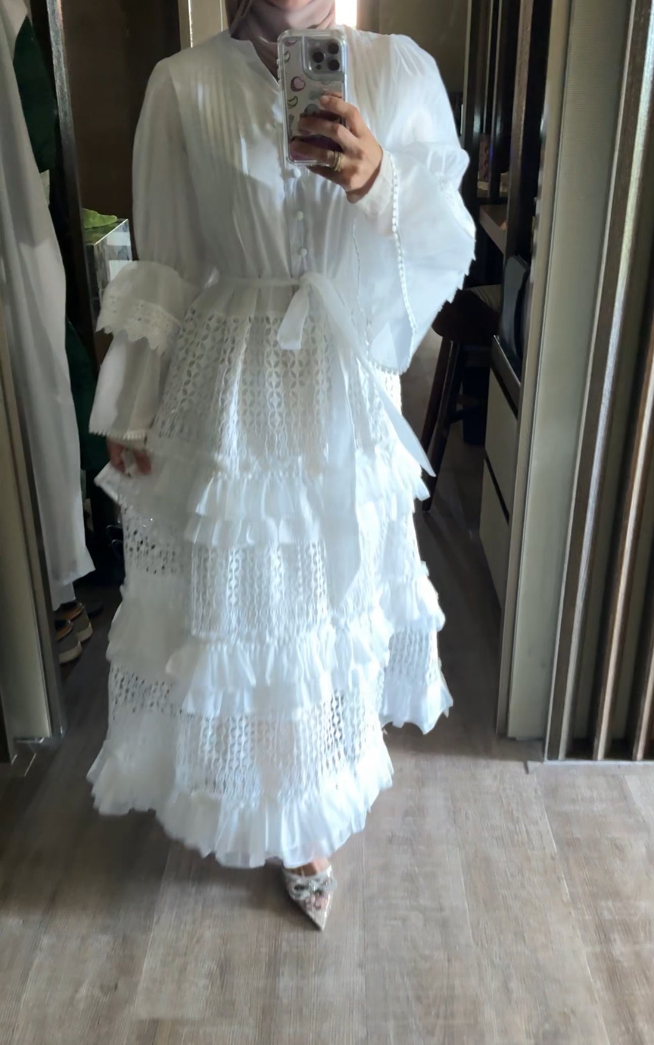 White lace dress
