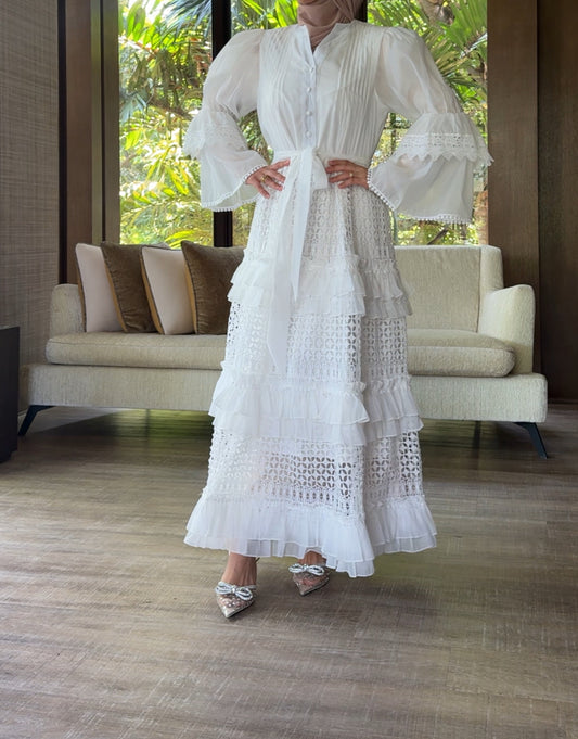 White lace dress