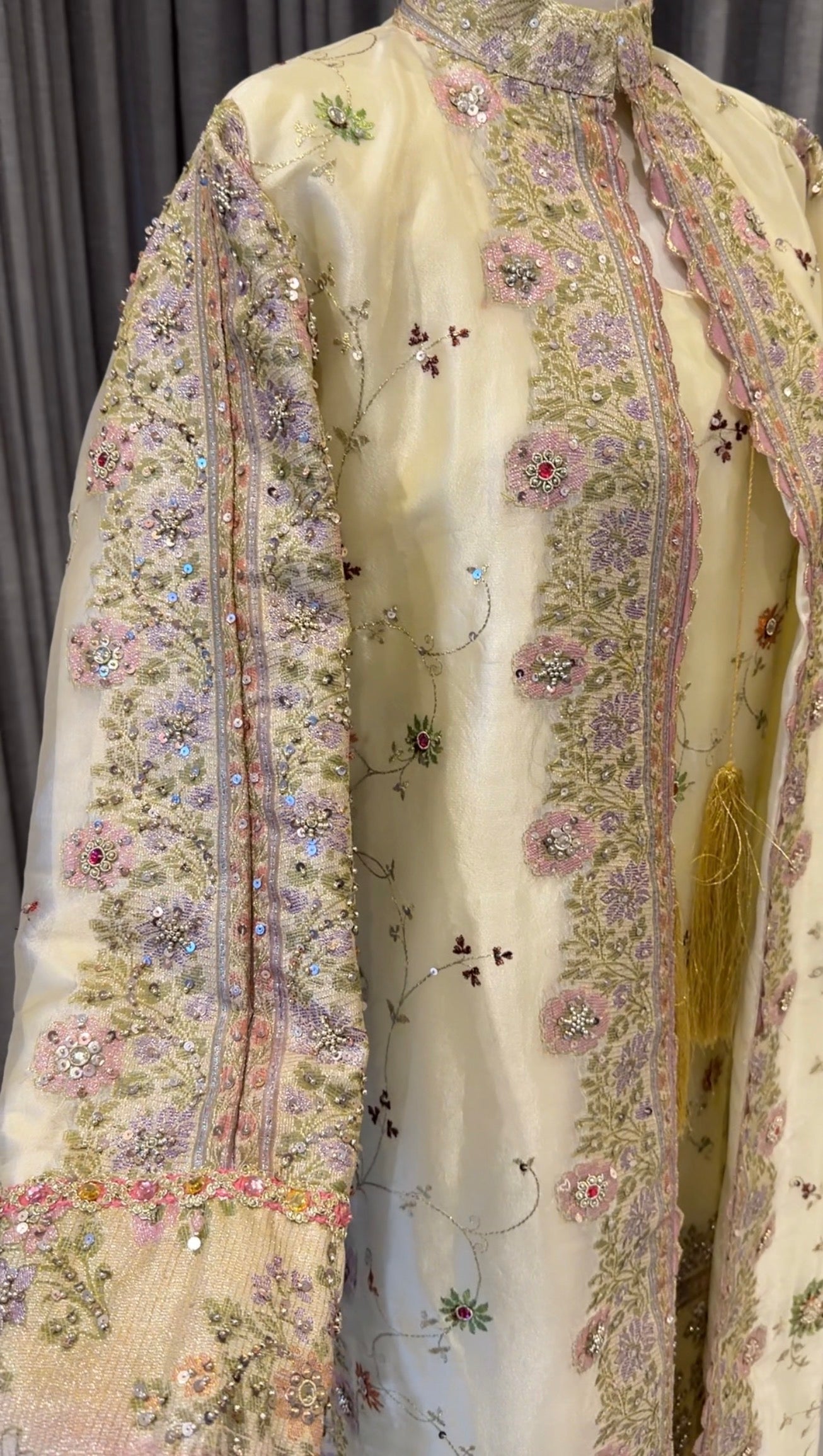 Floral beaded dress with inner