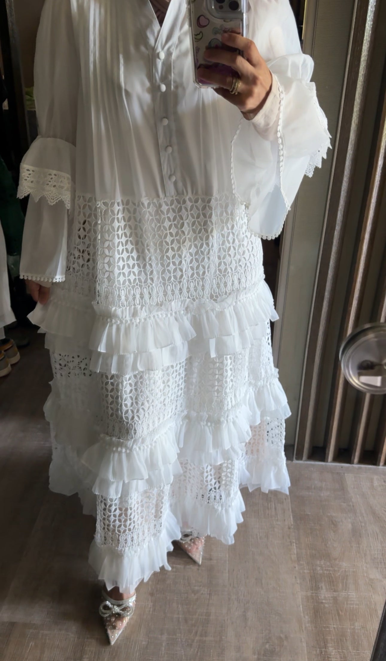White lace dress
