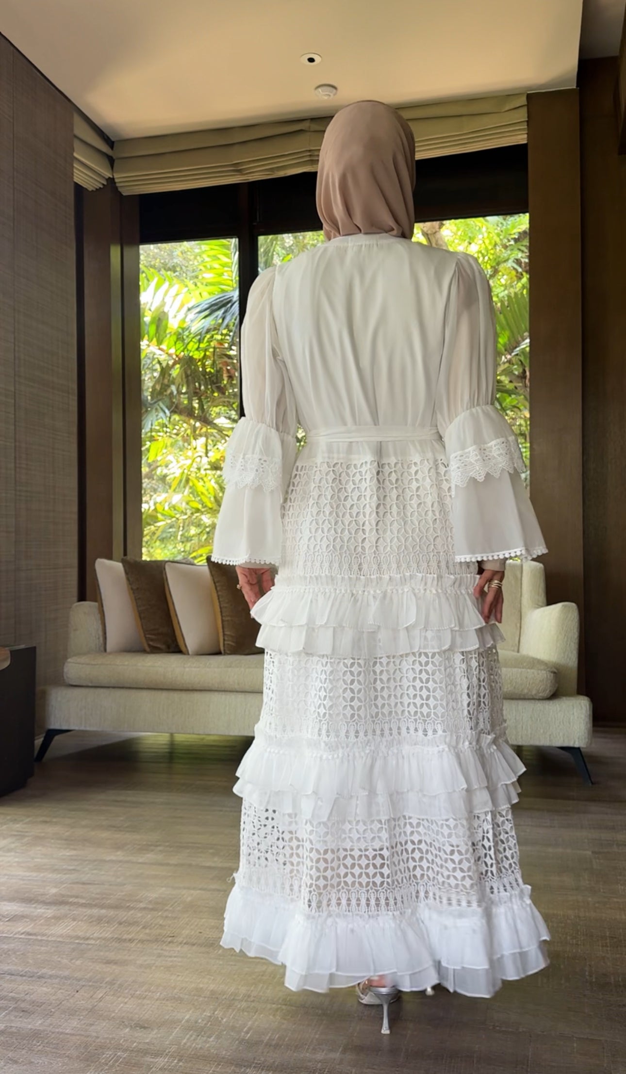 White lace dress