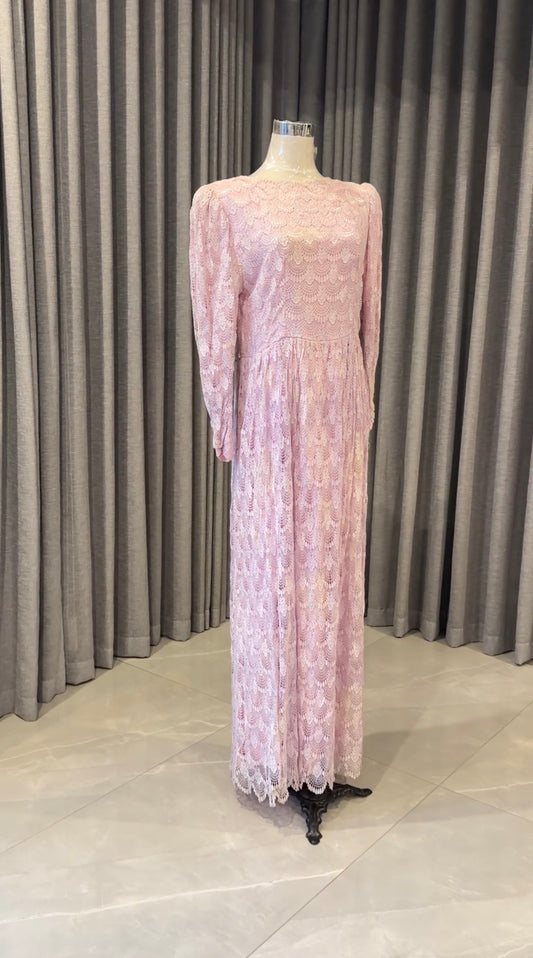Pink lace dress