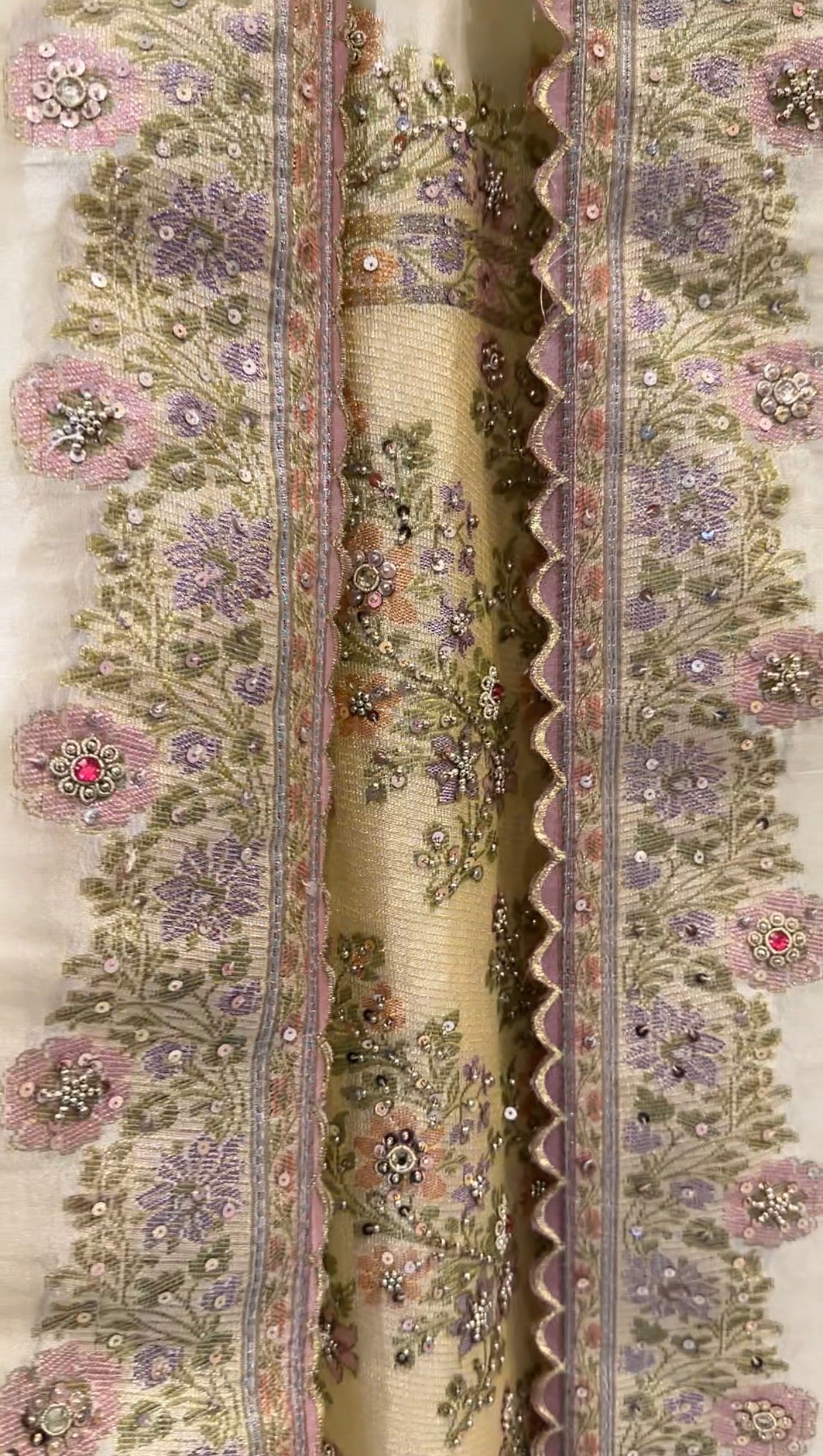 Floral beaded dress with inner