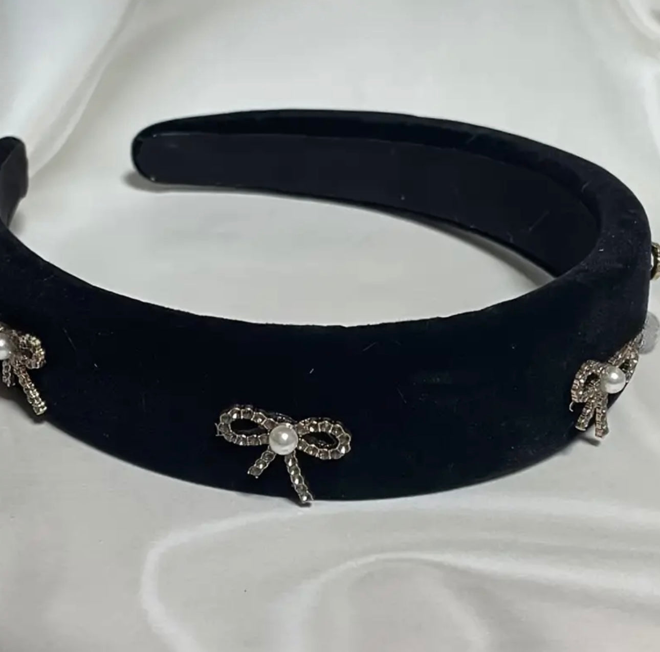 Black with ribbon Alice Band