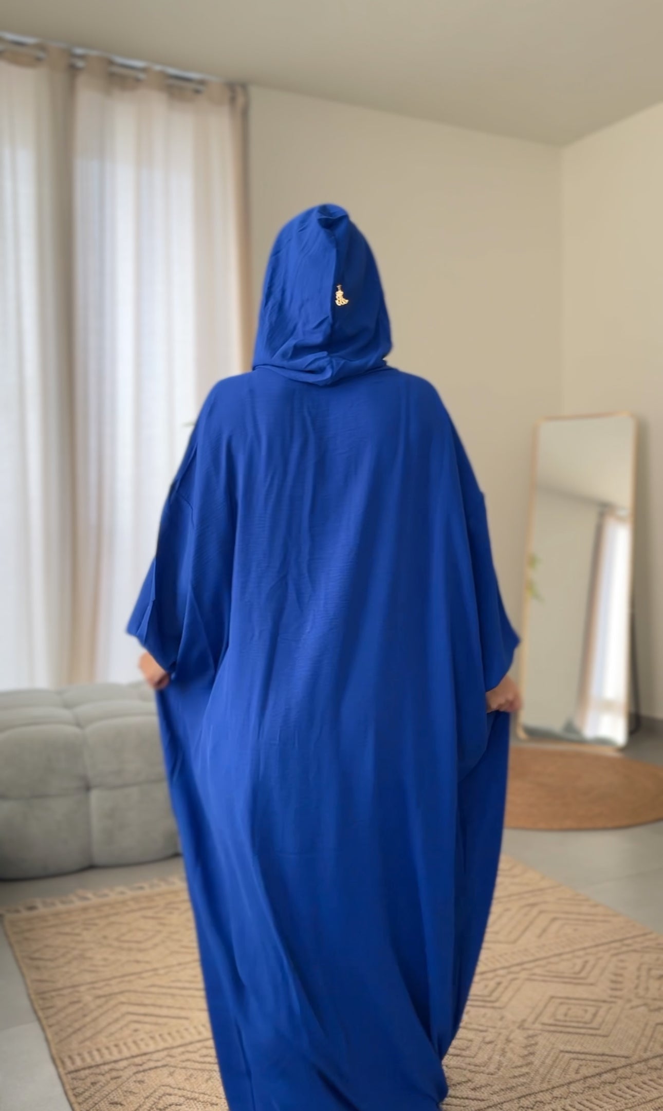 Royal Blue burqa with no dots