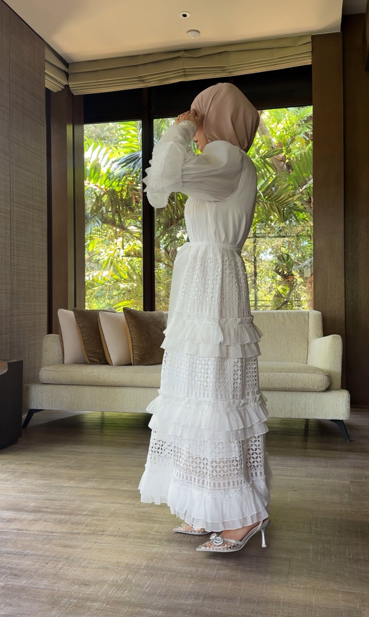 White lace dress