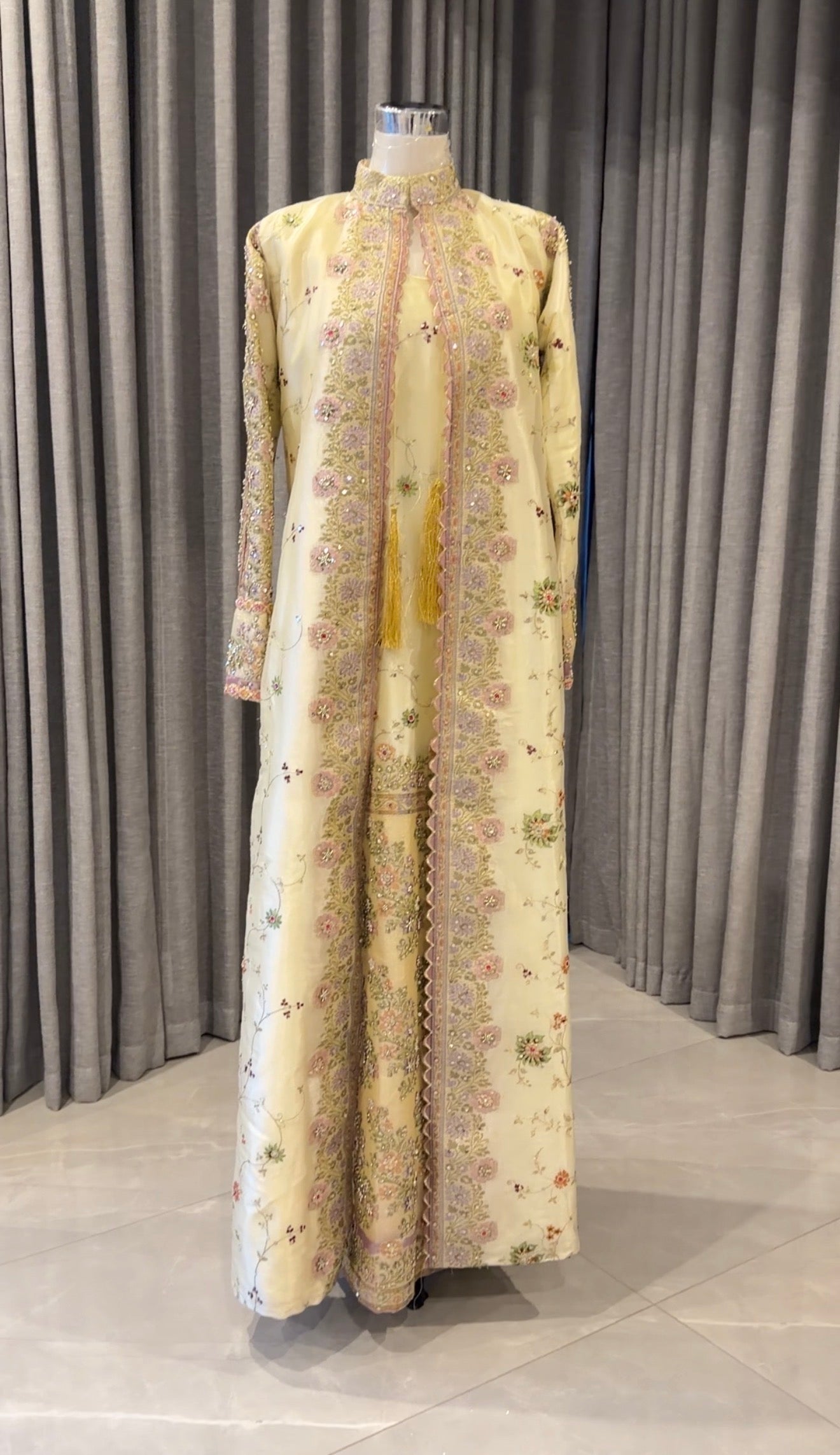 Floral beaded dress with inner