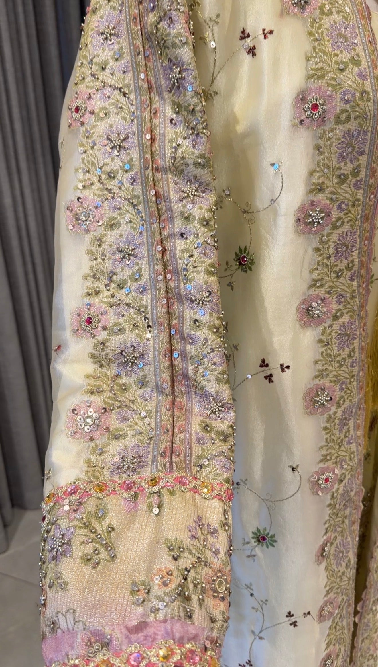 Floral beaded dress with inner