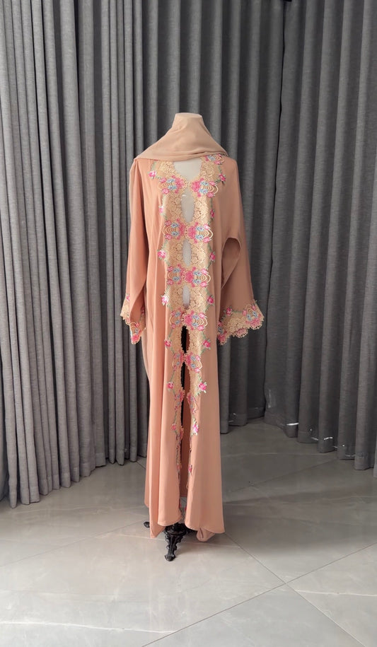 Cream Lace Abayah