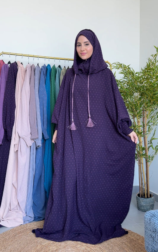 Dark purple burqa