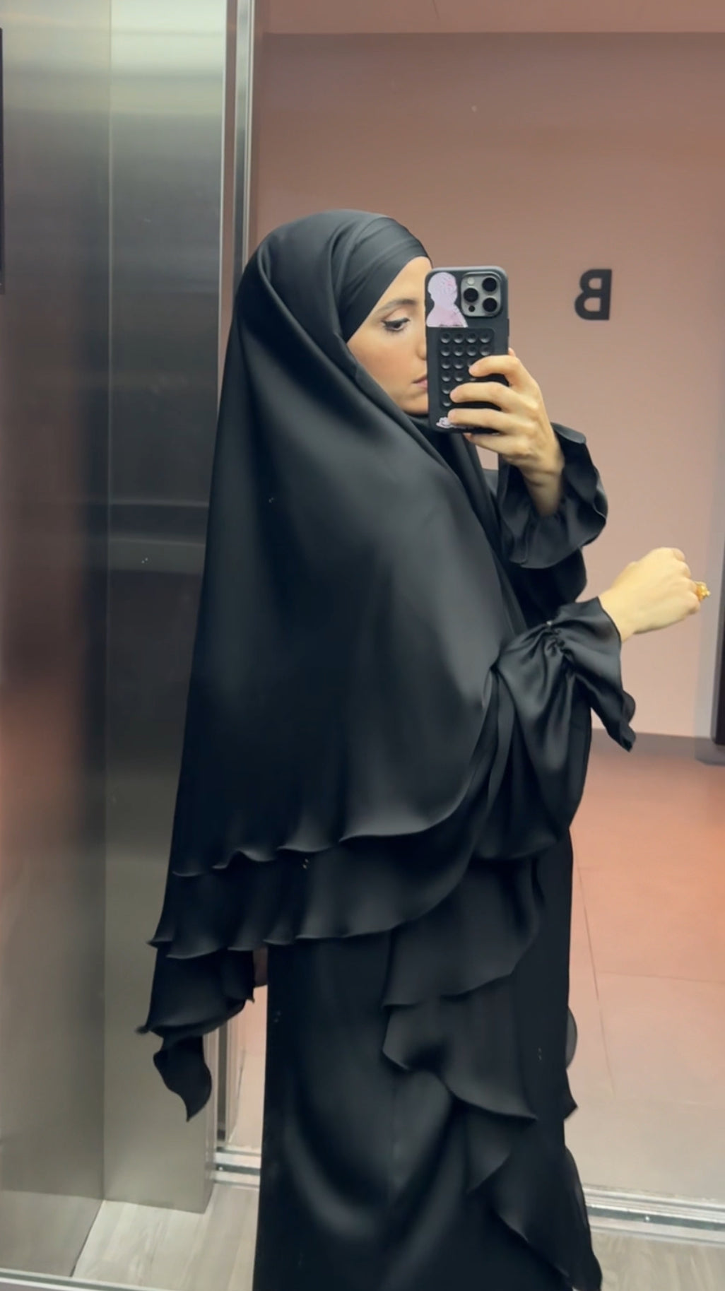 Two Piece Jilbab, with layered scarf and long sleeve inner