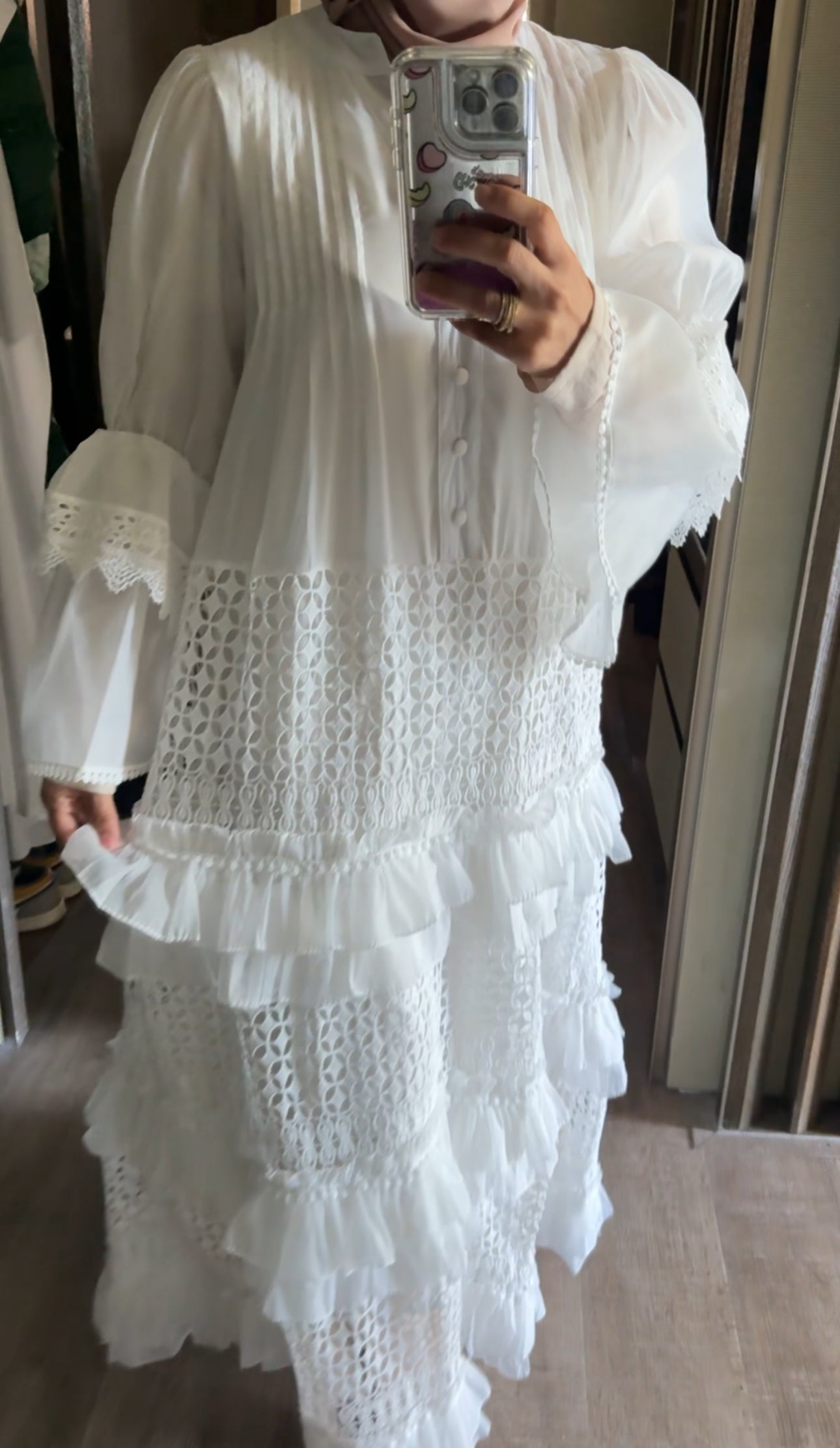 White lace dress